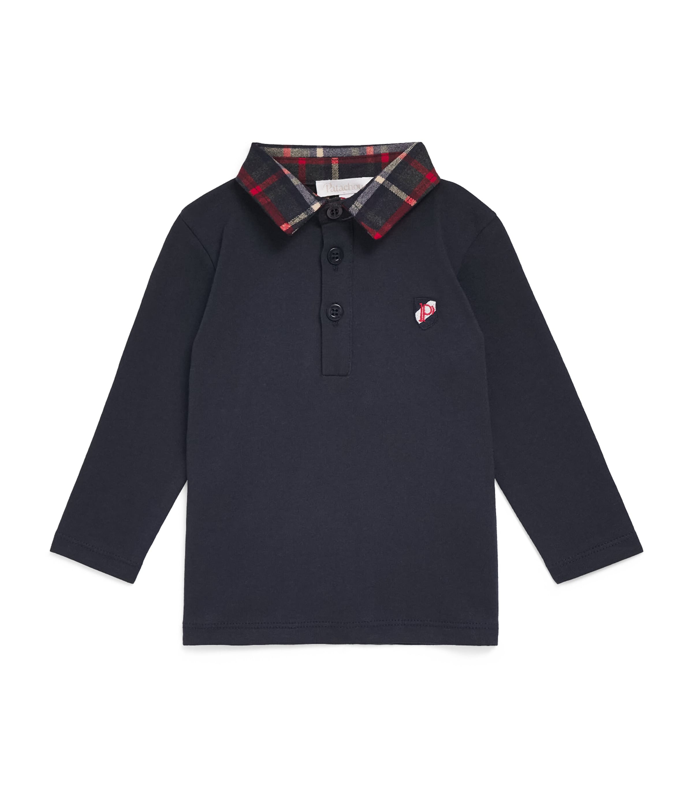 Patachou Stretch-cotton Polo Shirt In Black