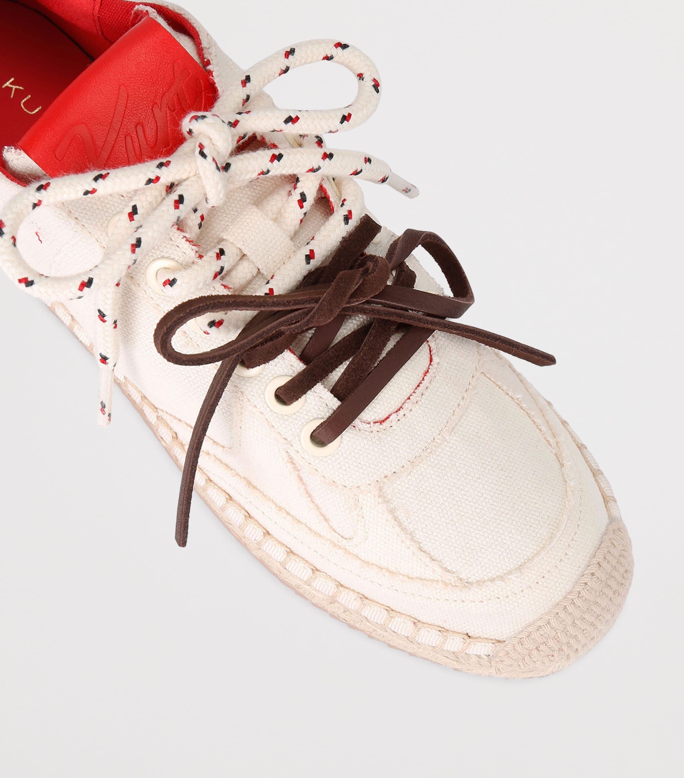 Kurt Geiger London Canvas Espadrille Sneakers White/red Image 2
