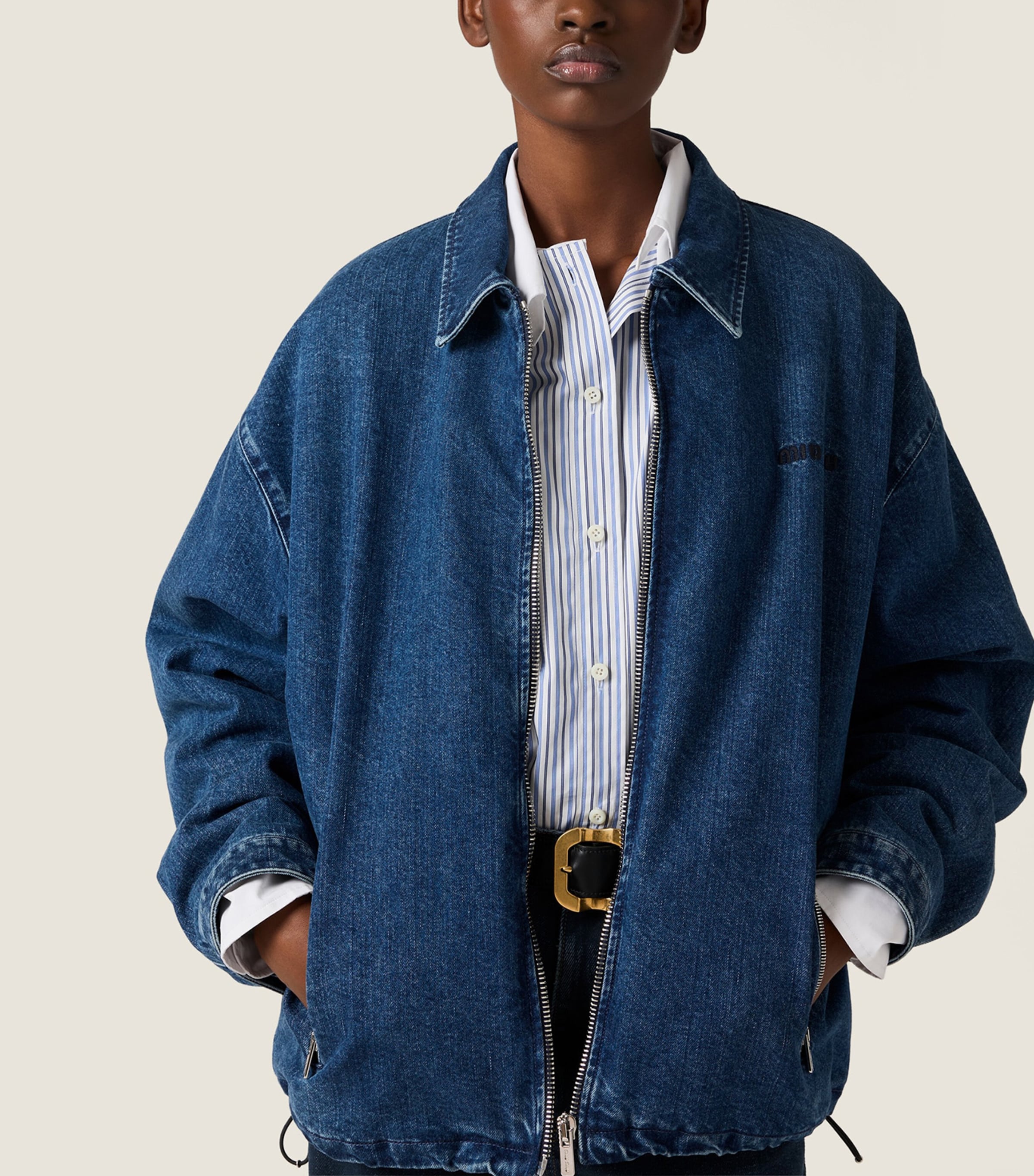 Denim-Cashmere Jacket F0008 Image 5