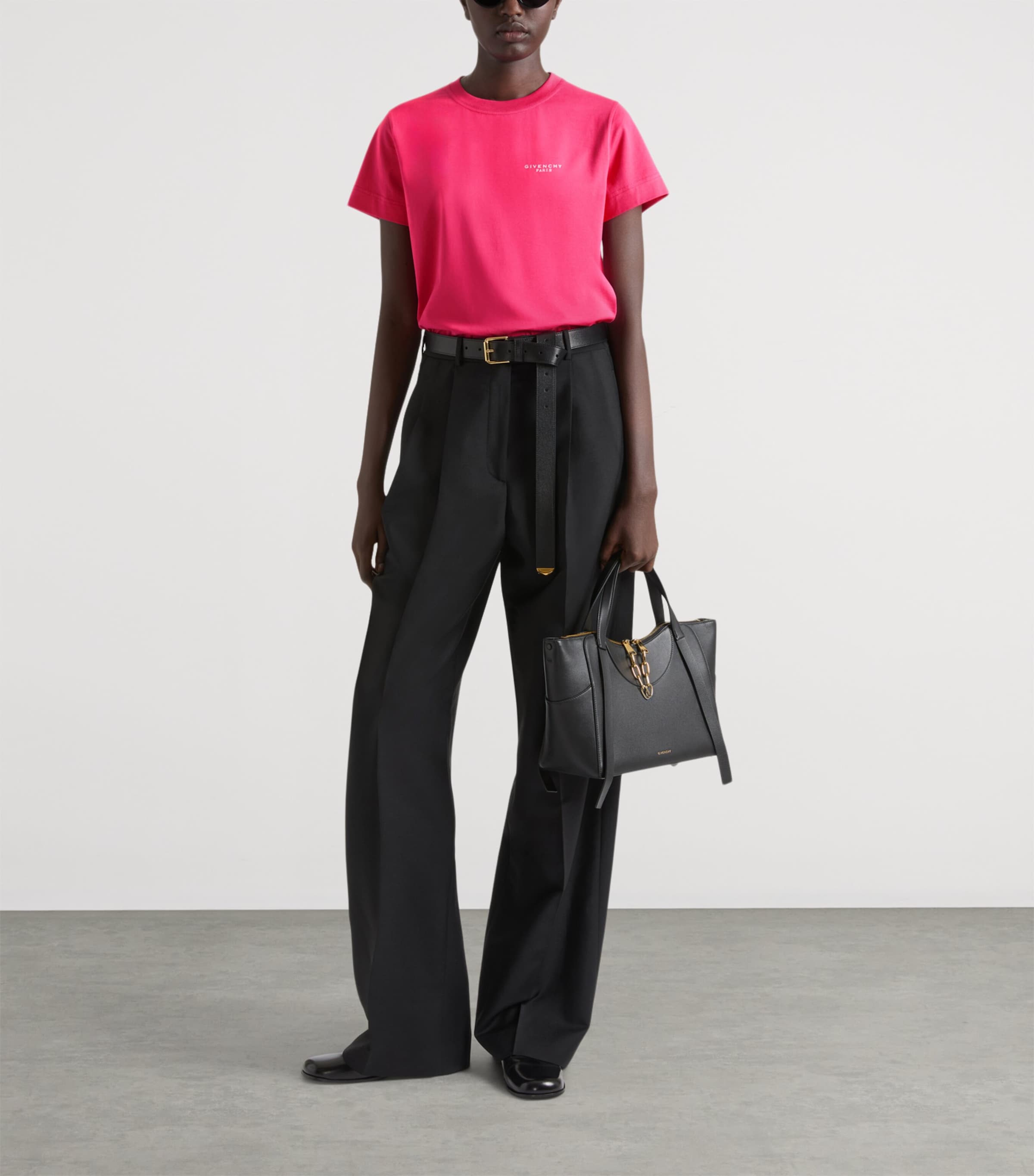 Givenchy Womens Cotton Logo T-Shirt Image 2