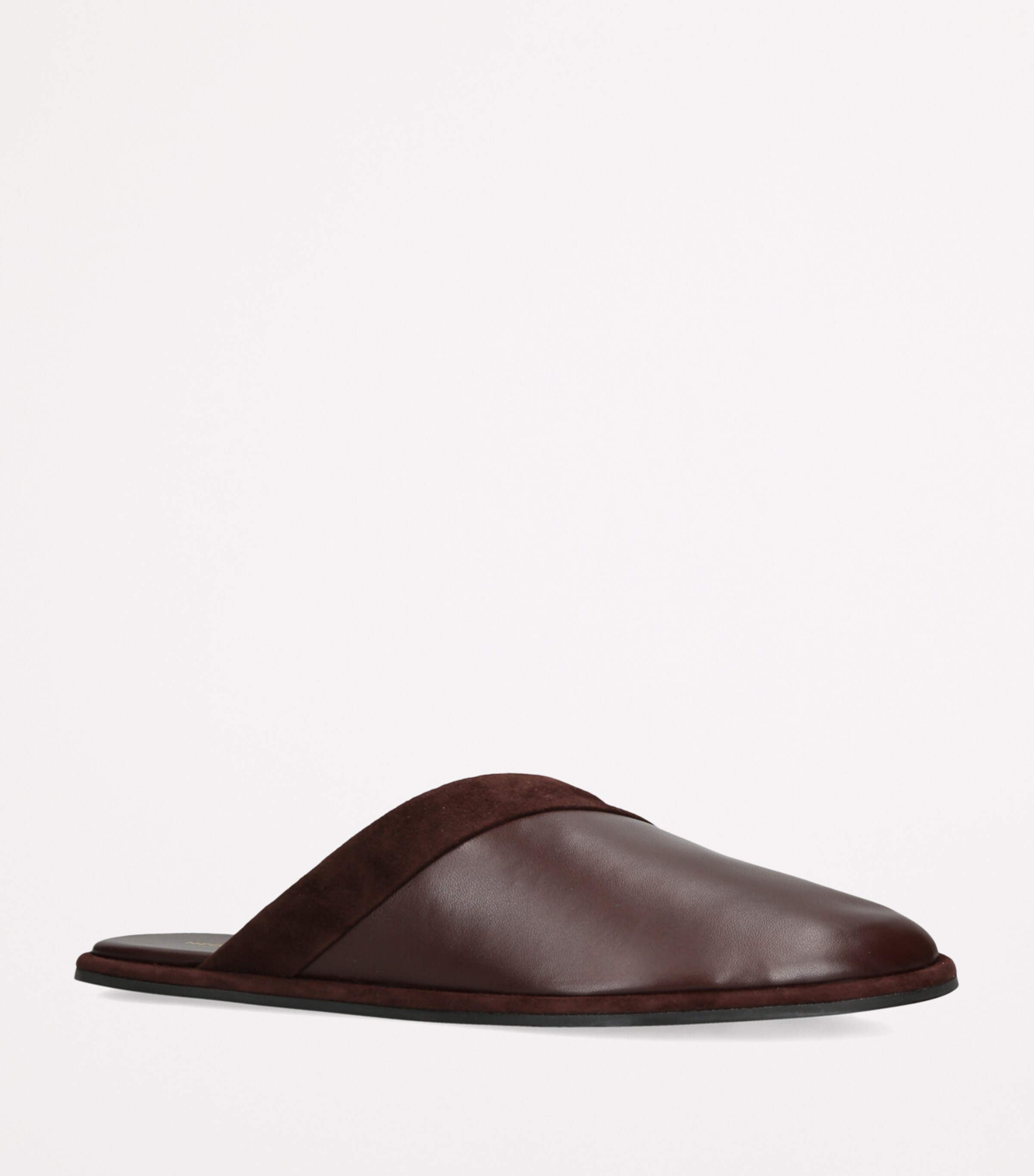 Leather Atik Slides DARK BROWN Image 4