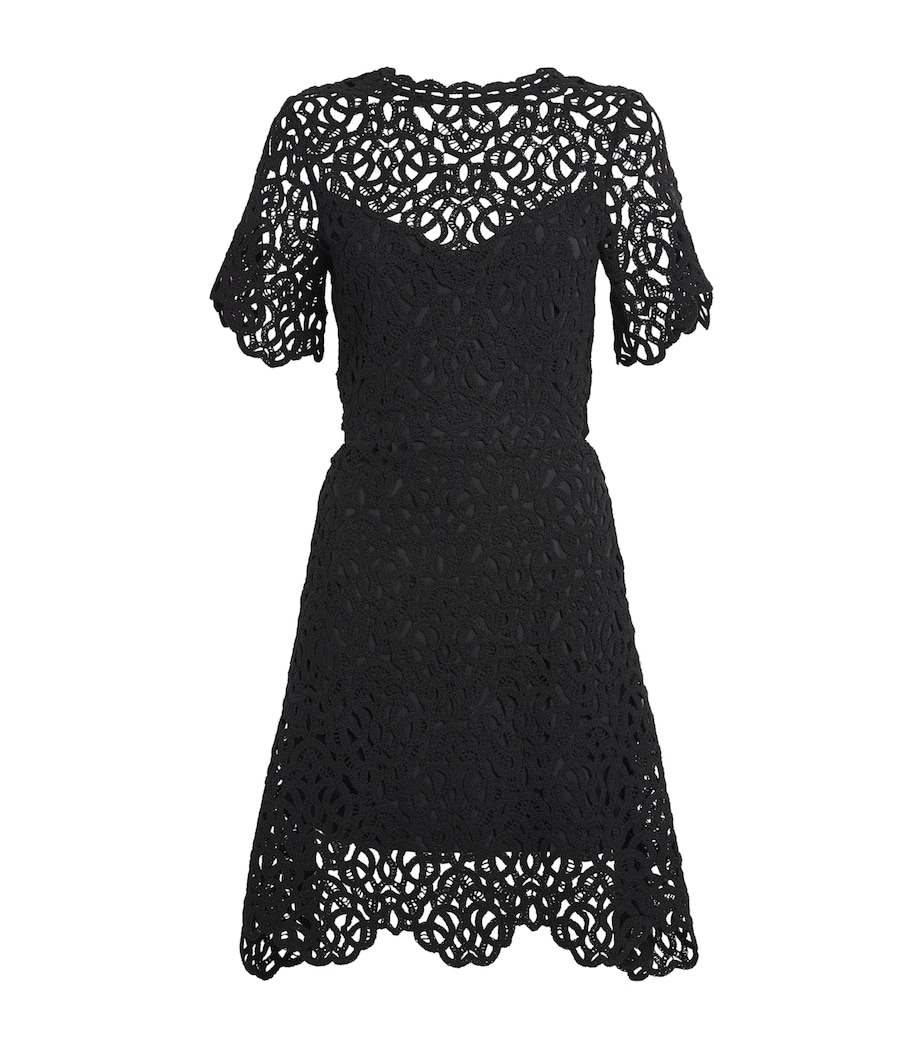 Cotton Crochet Mini Dress - Image 1
