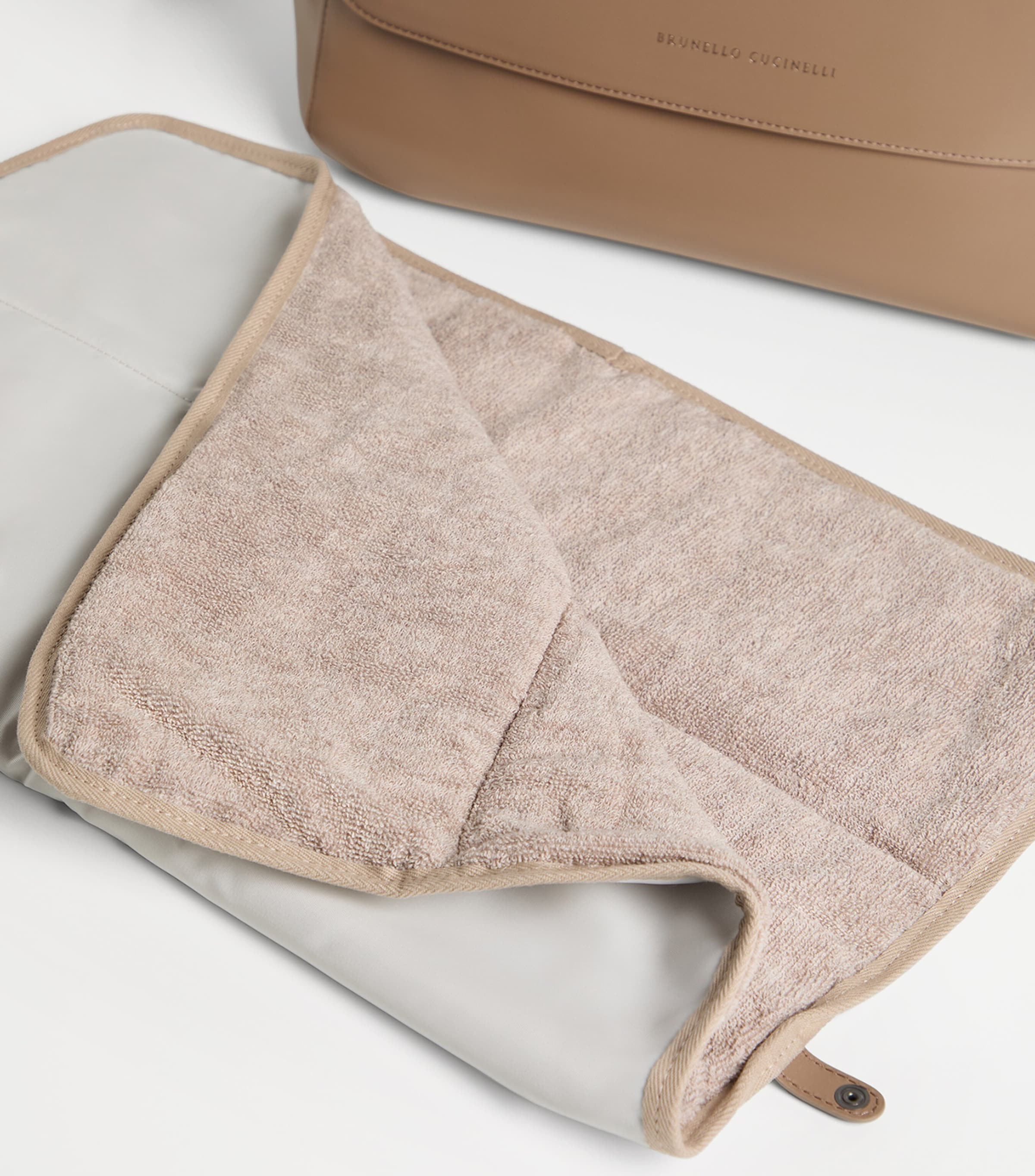 Brunello Cucinelli Kids Leather Baby Bernie Changing Bag Image 4