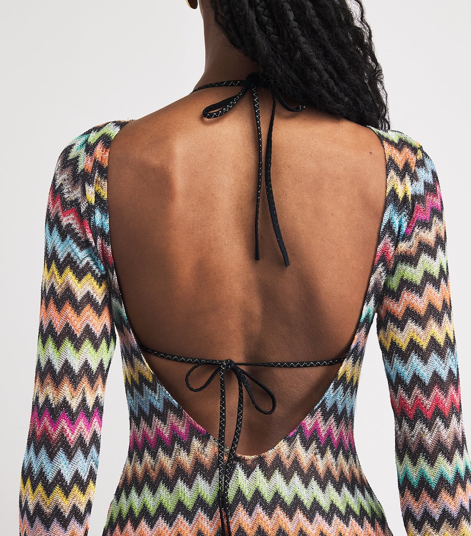 Missoni Womens Backless Zigzag Maxi Dress Image 3
