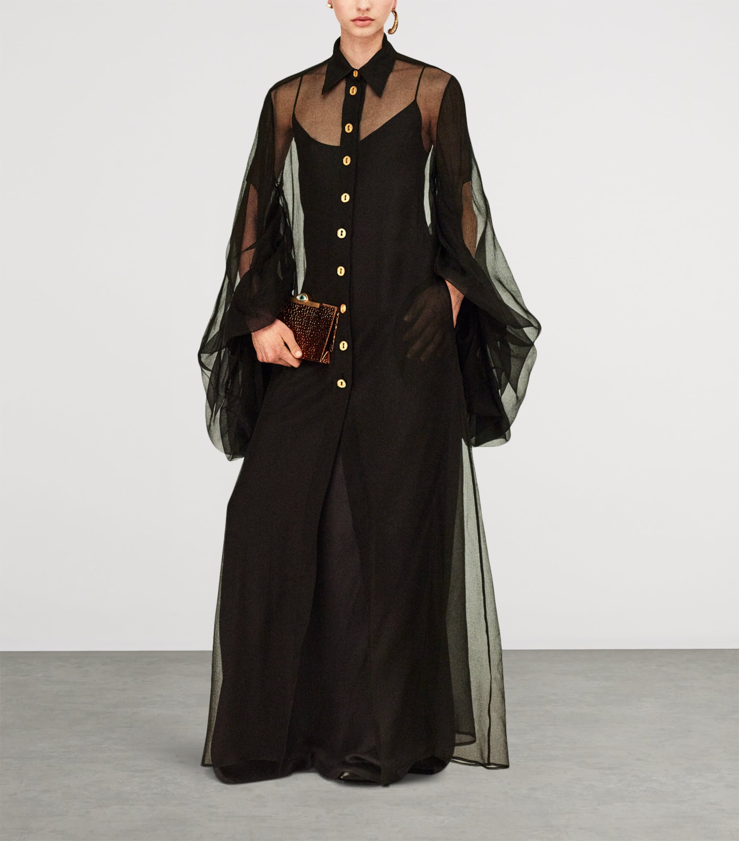 Leather Eye Minaudière Clutch Bag 302 ROUILLE Image 2