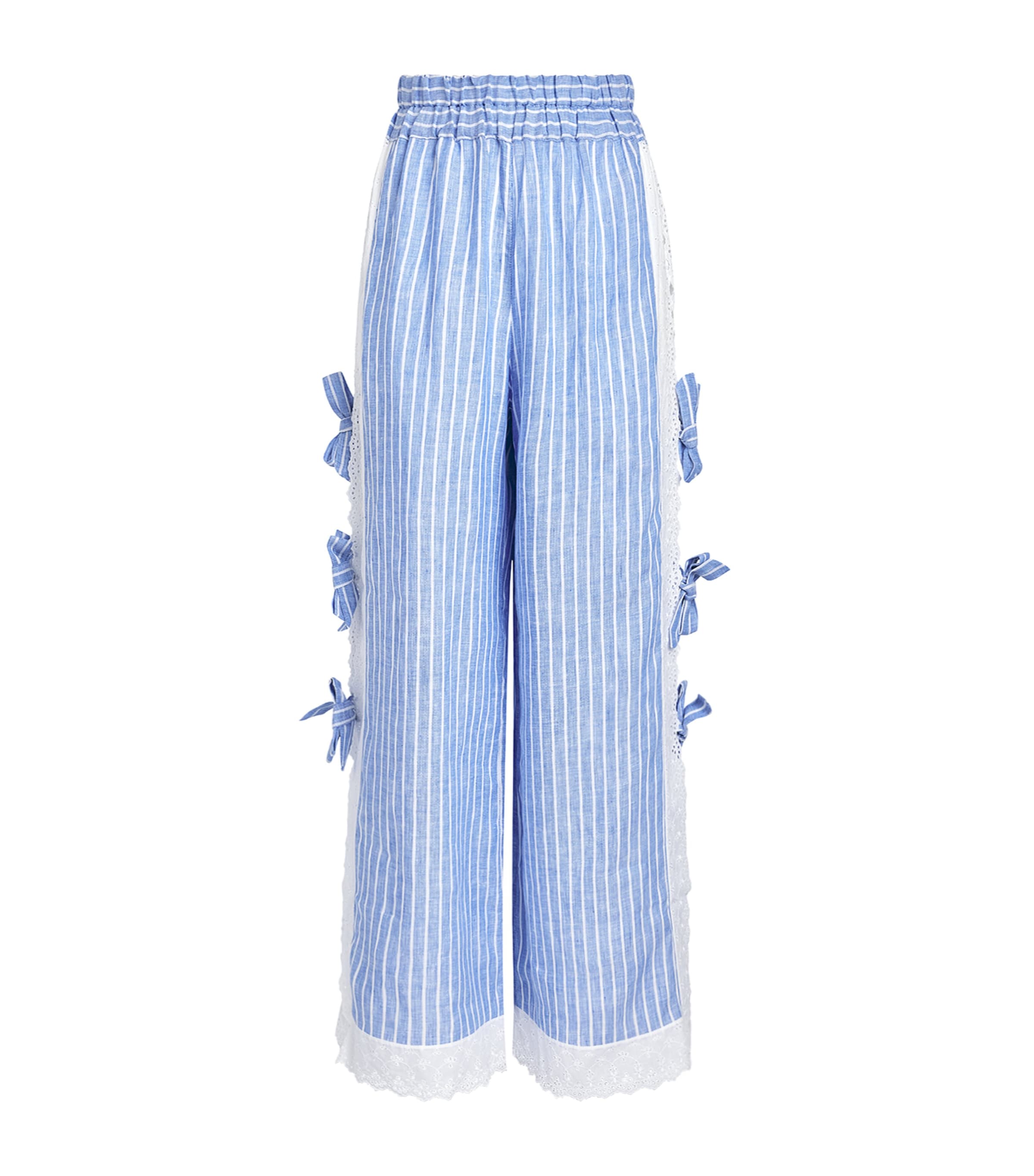 Loretta Caponi Womens Linen Clarissa Trousers Porto Giunco Image 1