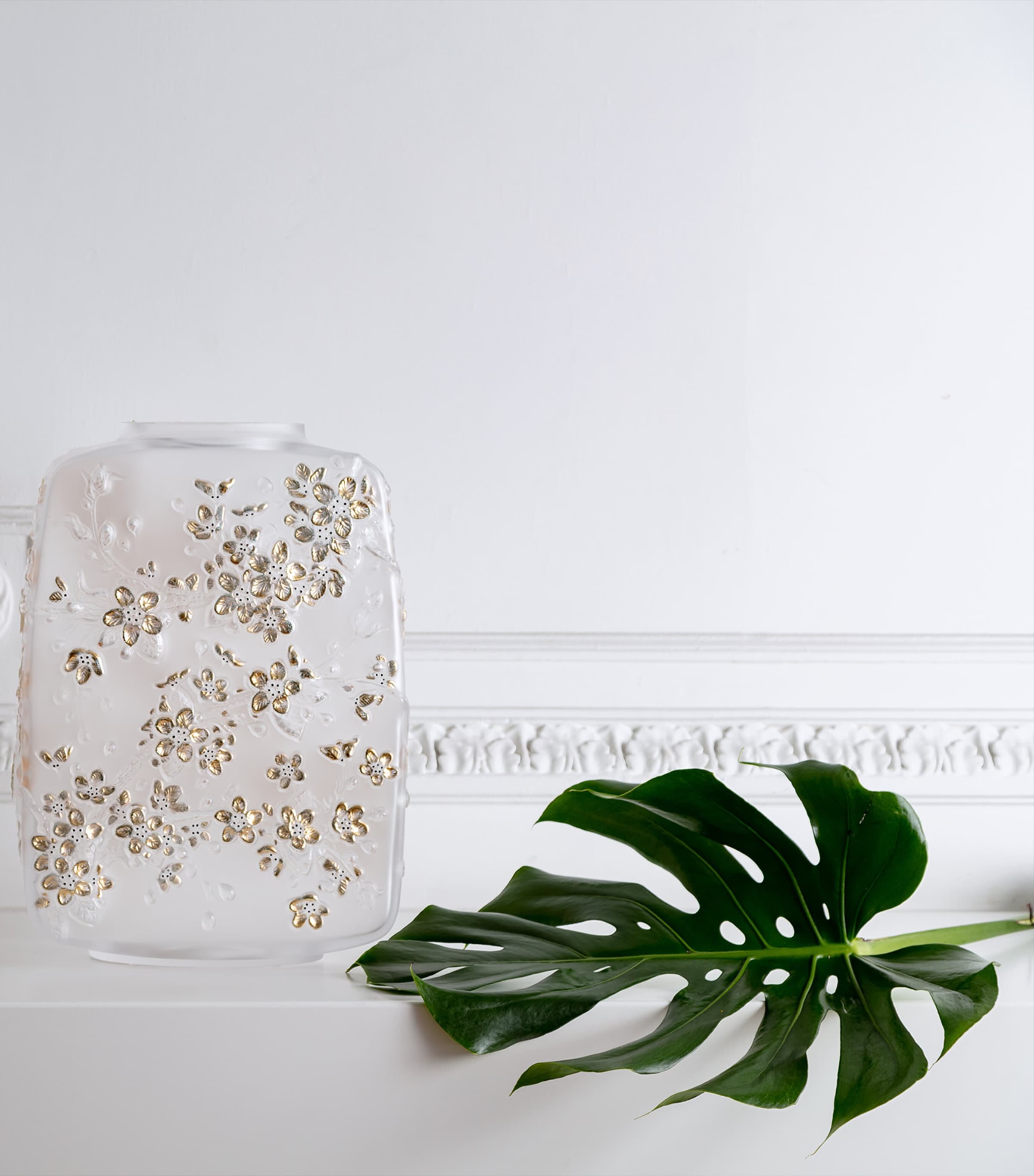 Gold-Stamped Cherry Blossom Vase (40cm) INCOLORE Image 2