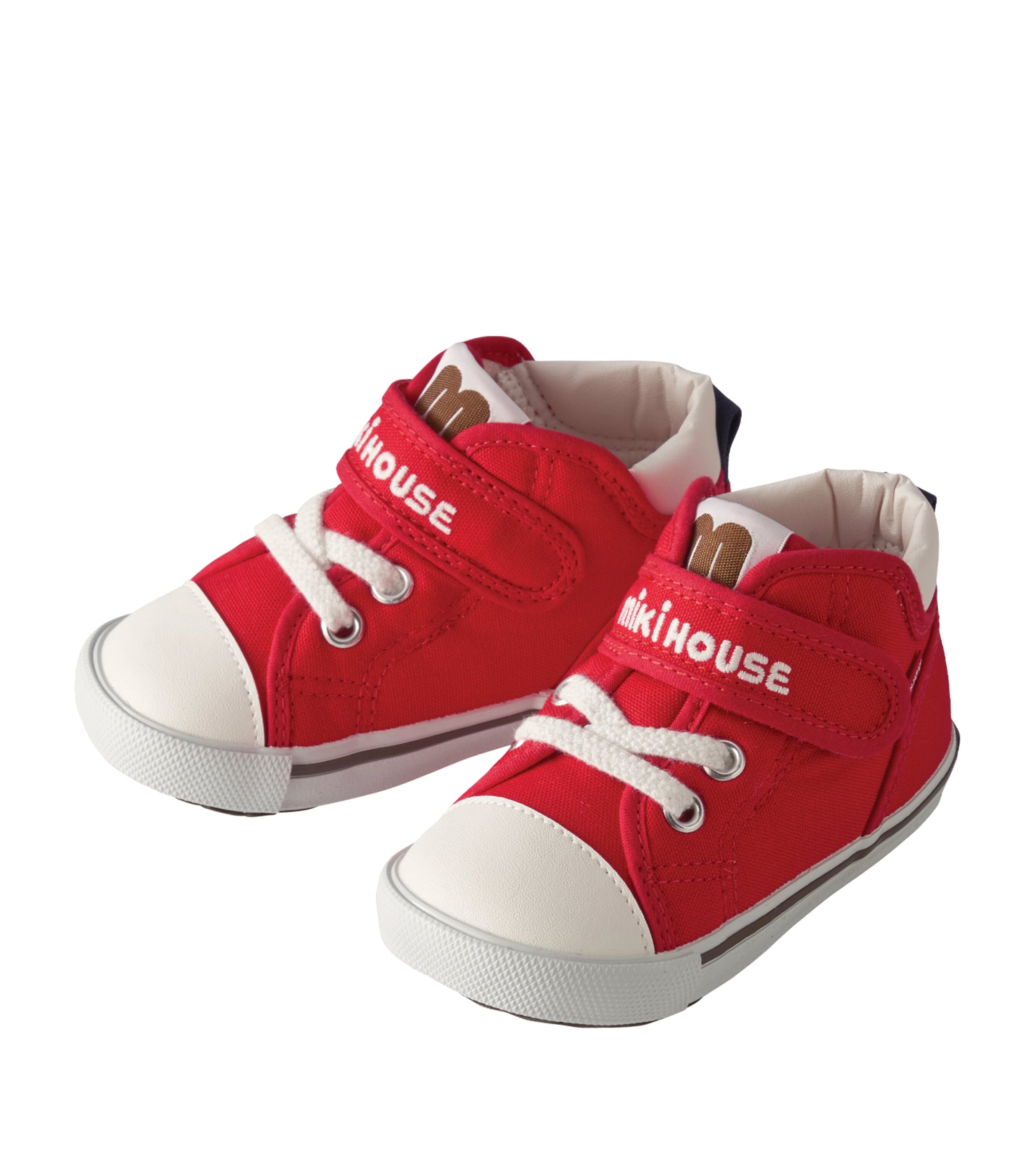 Miki House Canvas Logo Strap Sneakers | Baby Clothing | Baby Shoes | Trainers | Designers | Miki House