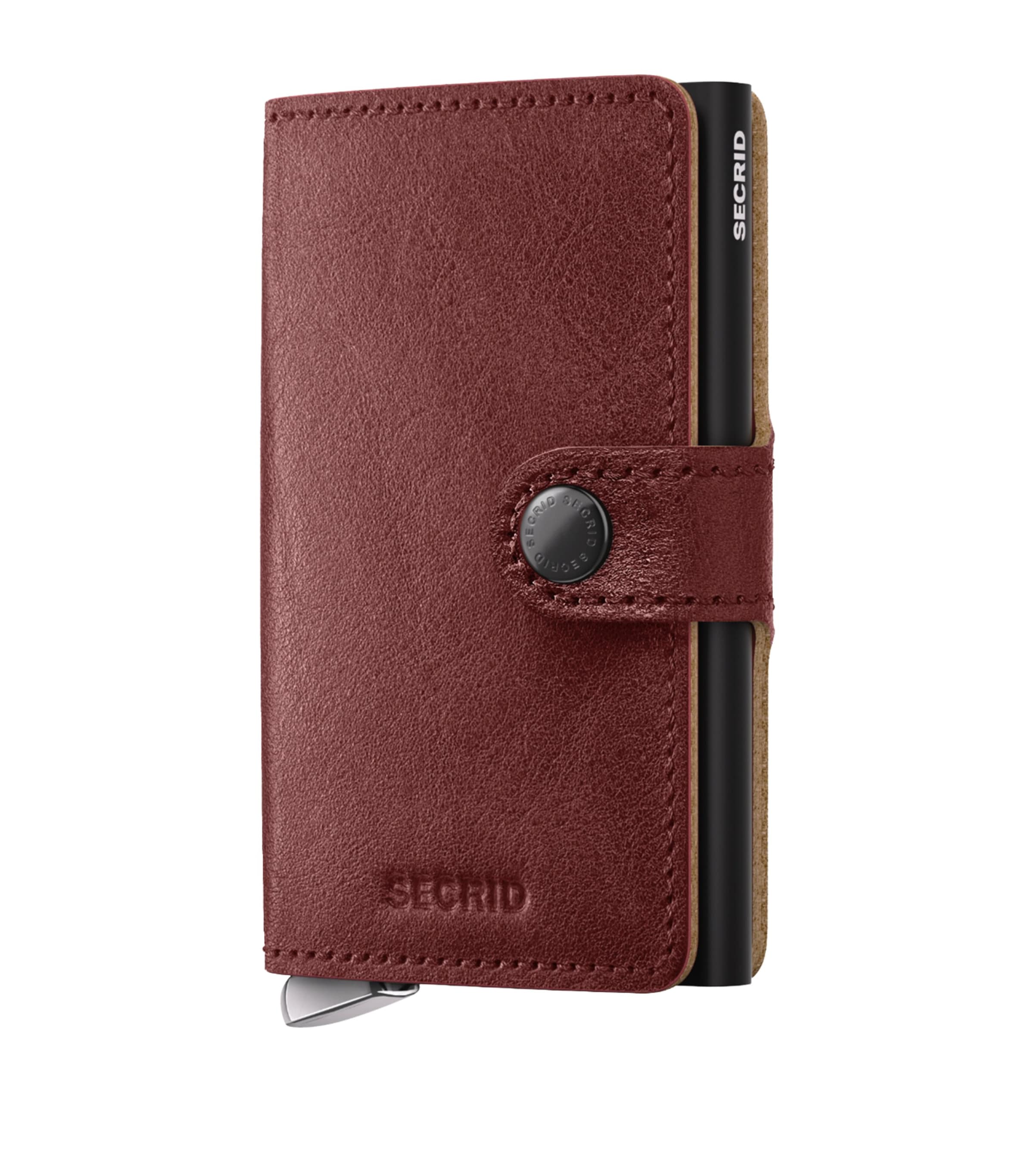Secrid Basco Leather Miniwallet In Brown