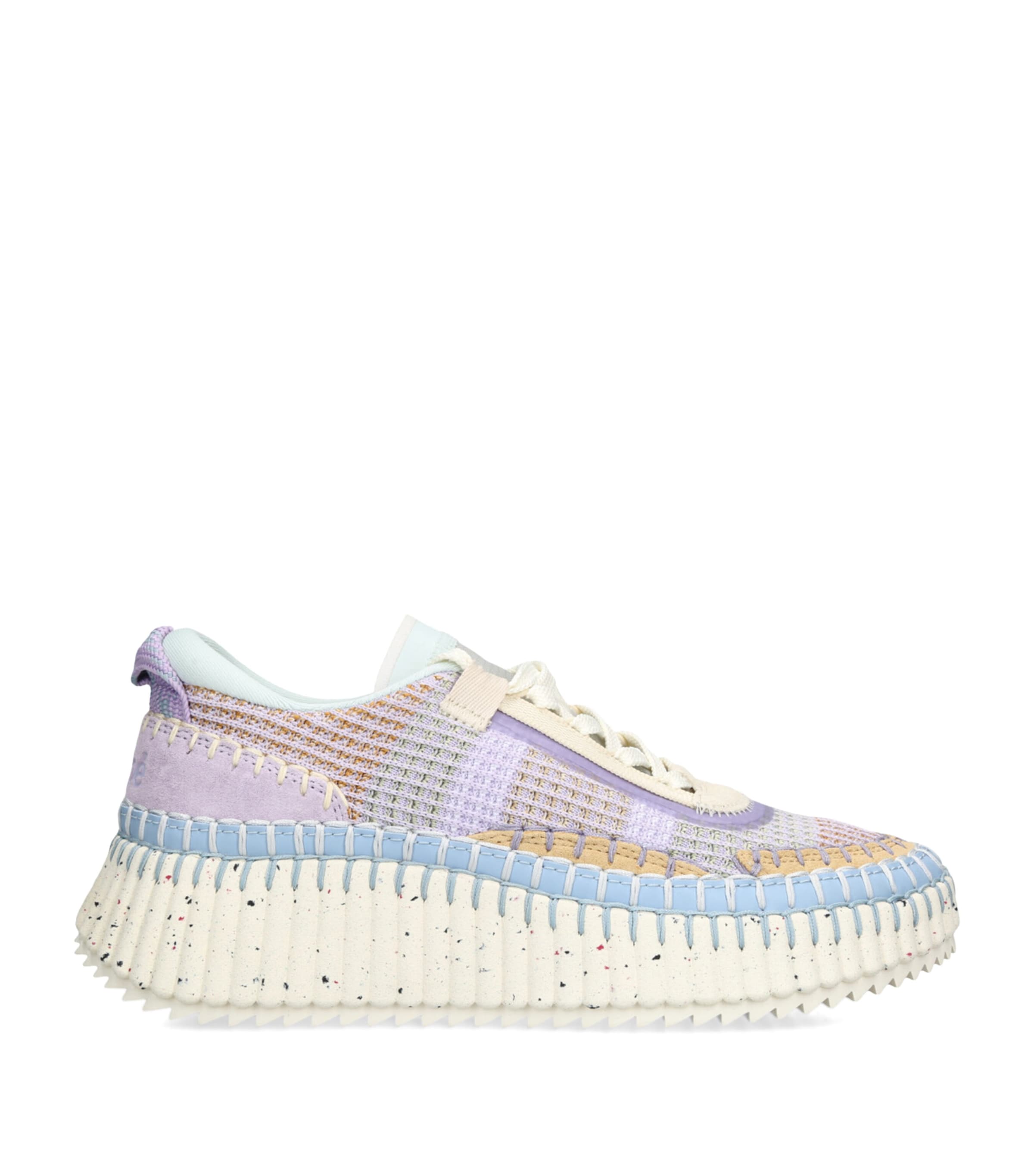 Chloé Chloe Women Multicolor Fabric Nama Sneakers In Purple