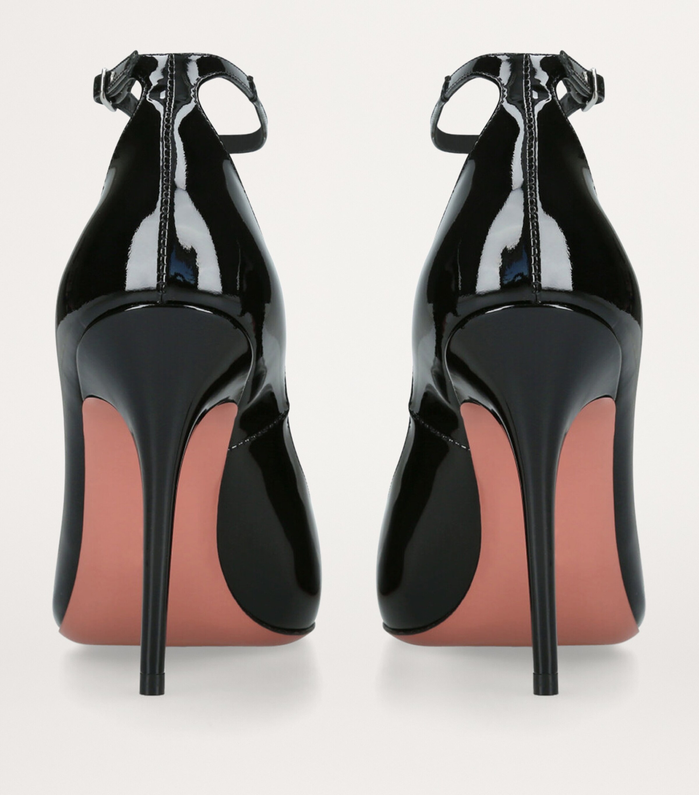 Amina Muaddi Patent Leather Anok Pumps 105 Black Image 2