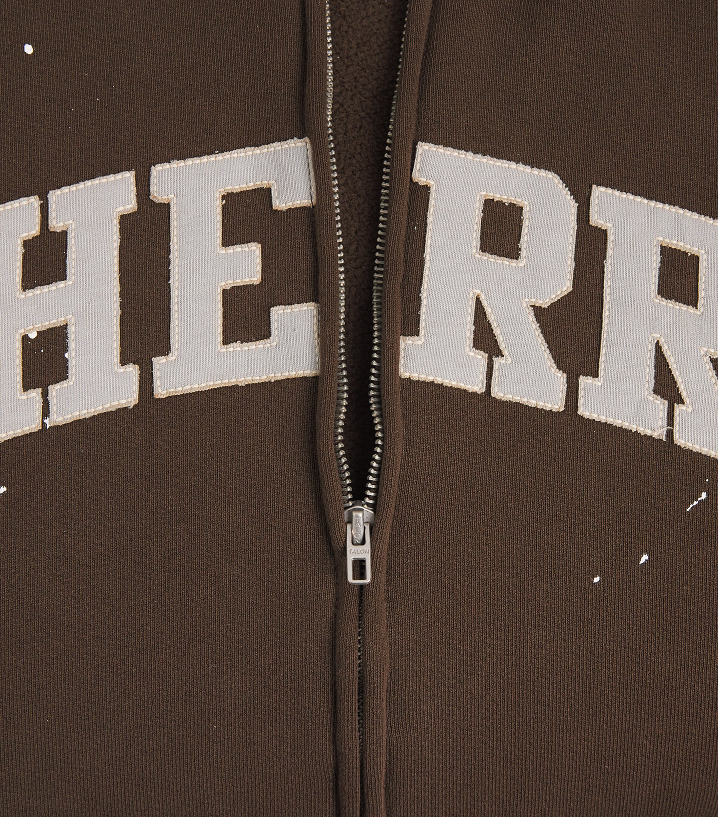 Cherry Los Angeles Mens Cotton Logo Zip-Up Sweater Chocolate Image 6