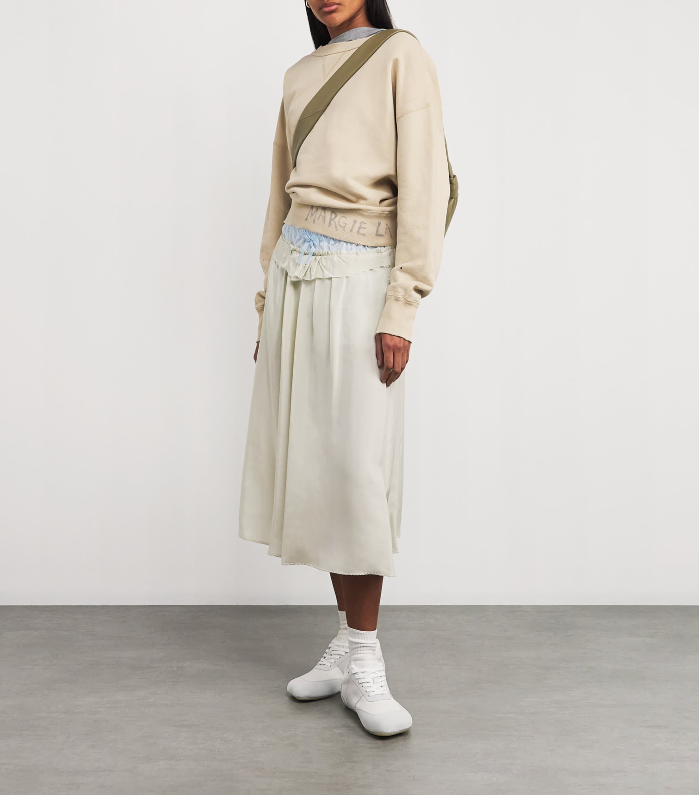 Maison Margiela Ivory Anonymity of the Lining Midi Skirt