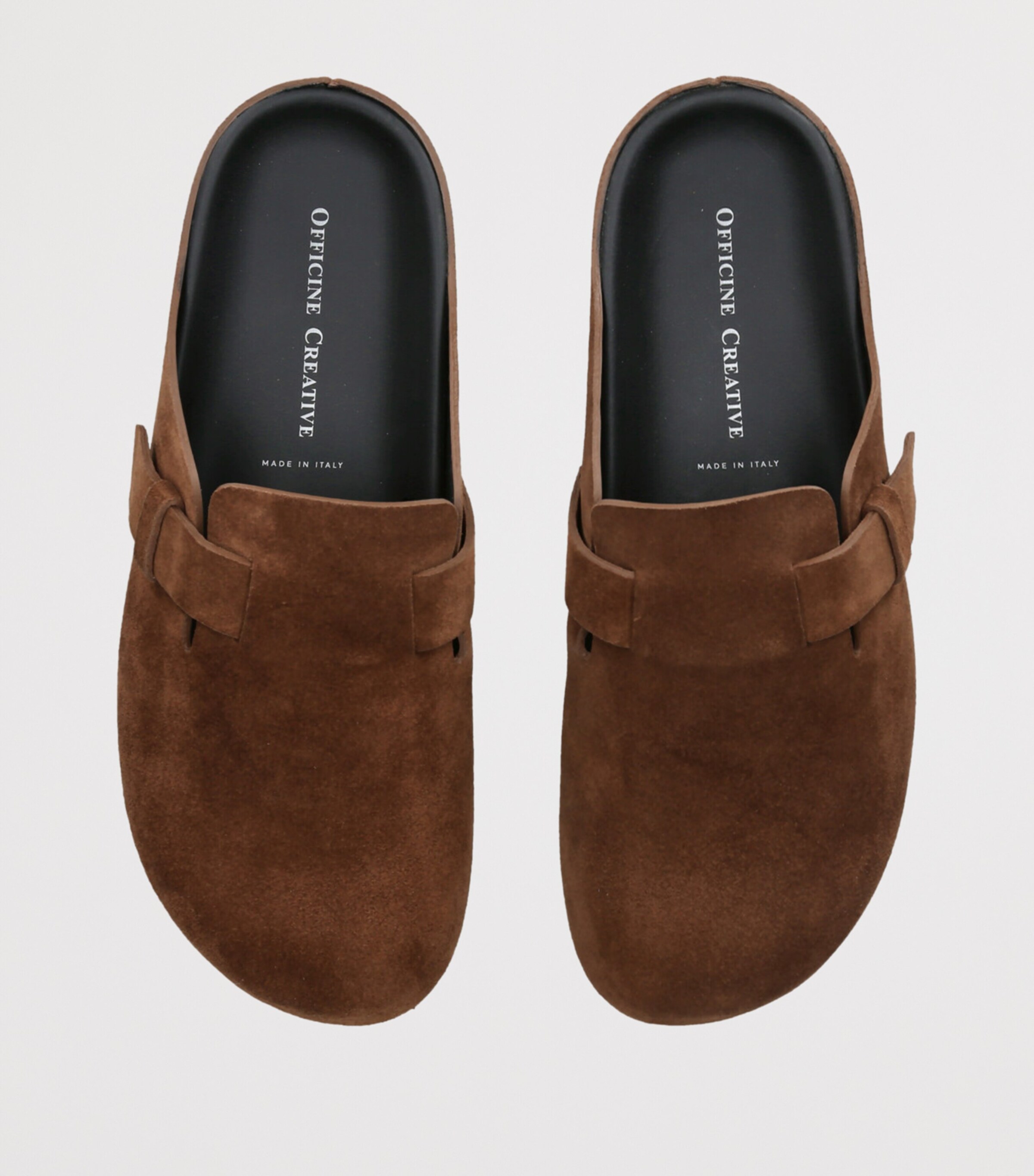 Officine Creative Suede Agora Mules Dark Brown Image 4