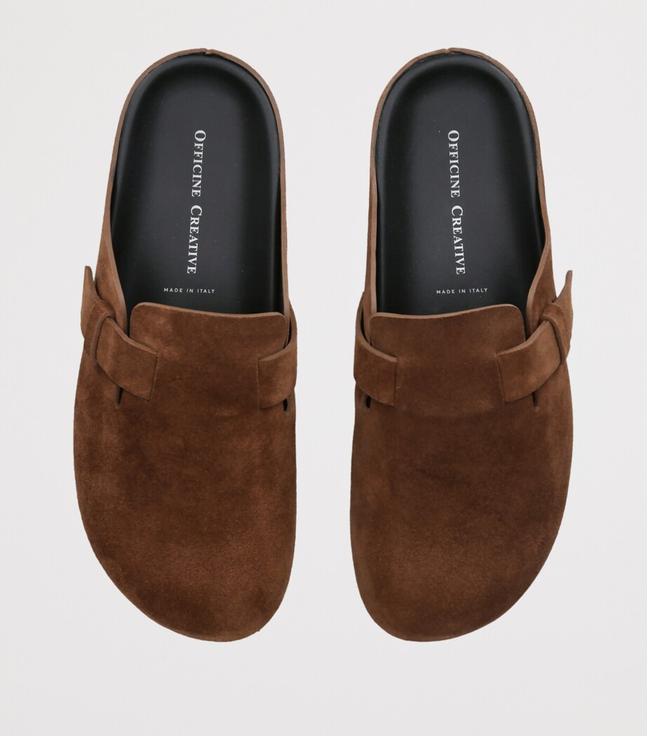 Officine Creative Suede Agora Mules Dark Brown Image 4