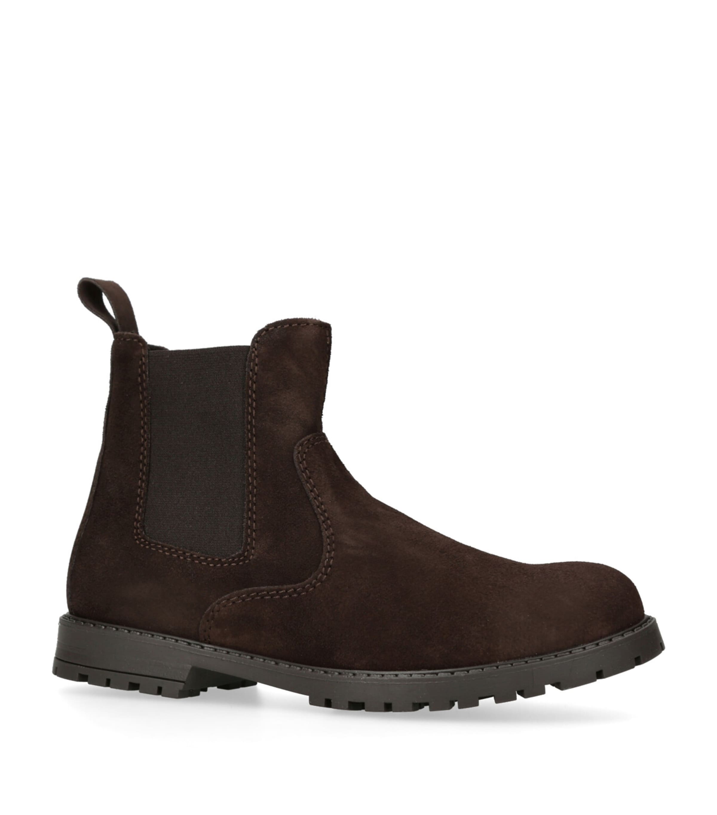 Papouelli Kids' Oscar Suede Chelsea Boots 7-9 Years In Brown