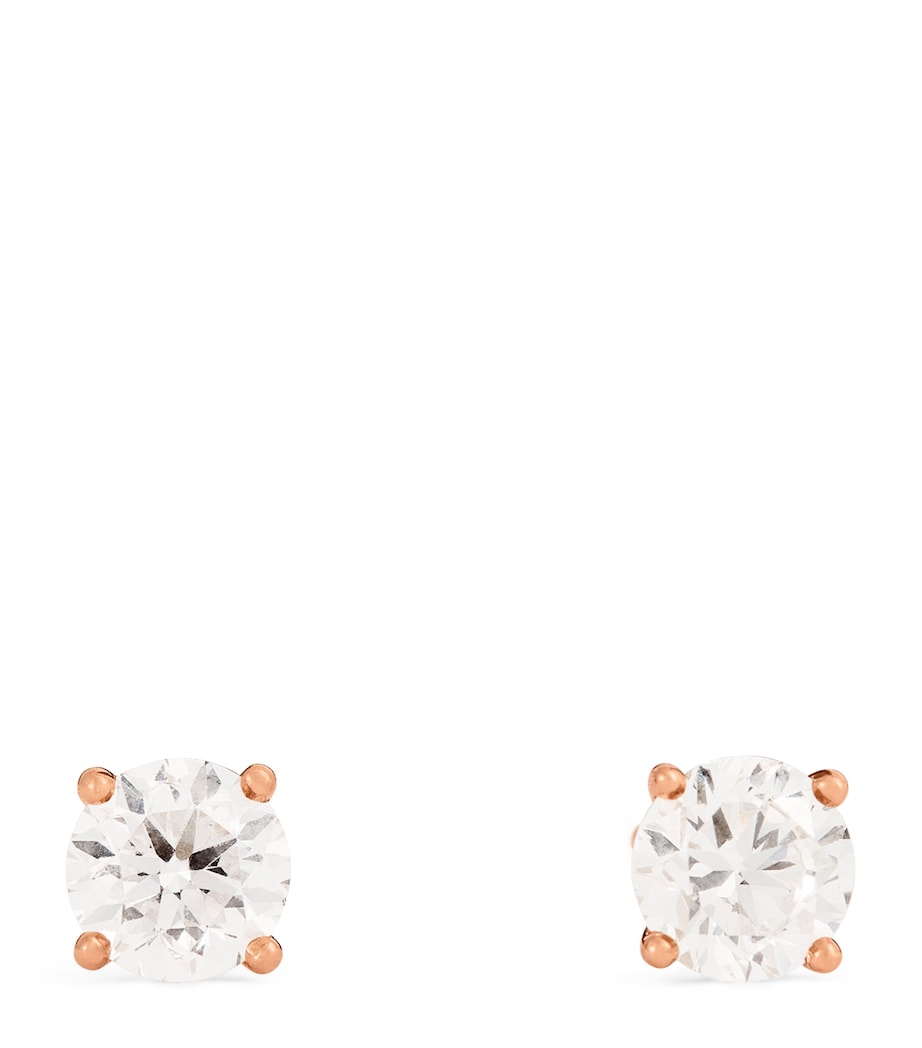 Rose Gold and Diamond Stud Earrings (1.00ctw) ROSE GOLD Image 1