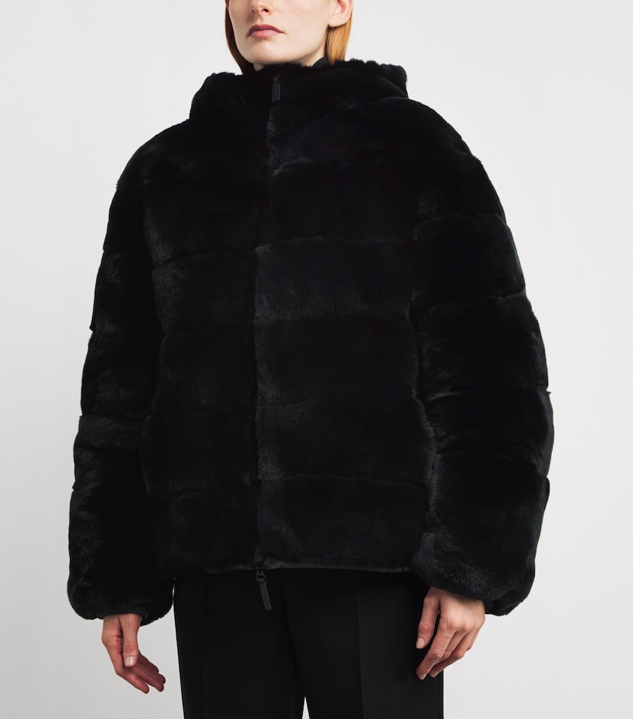Down Rabbit Fur Reversible Puffer Jacket C99 Image 3