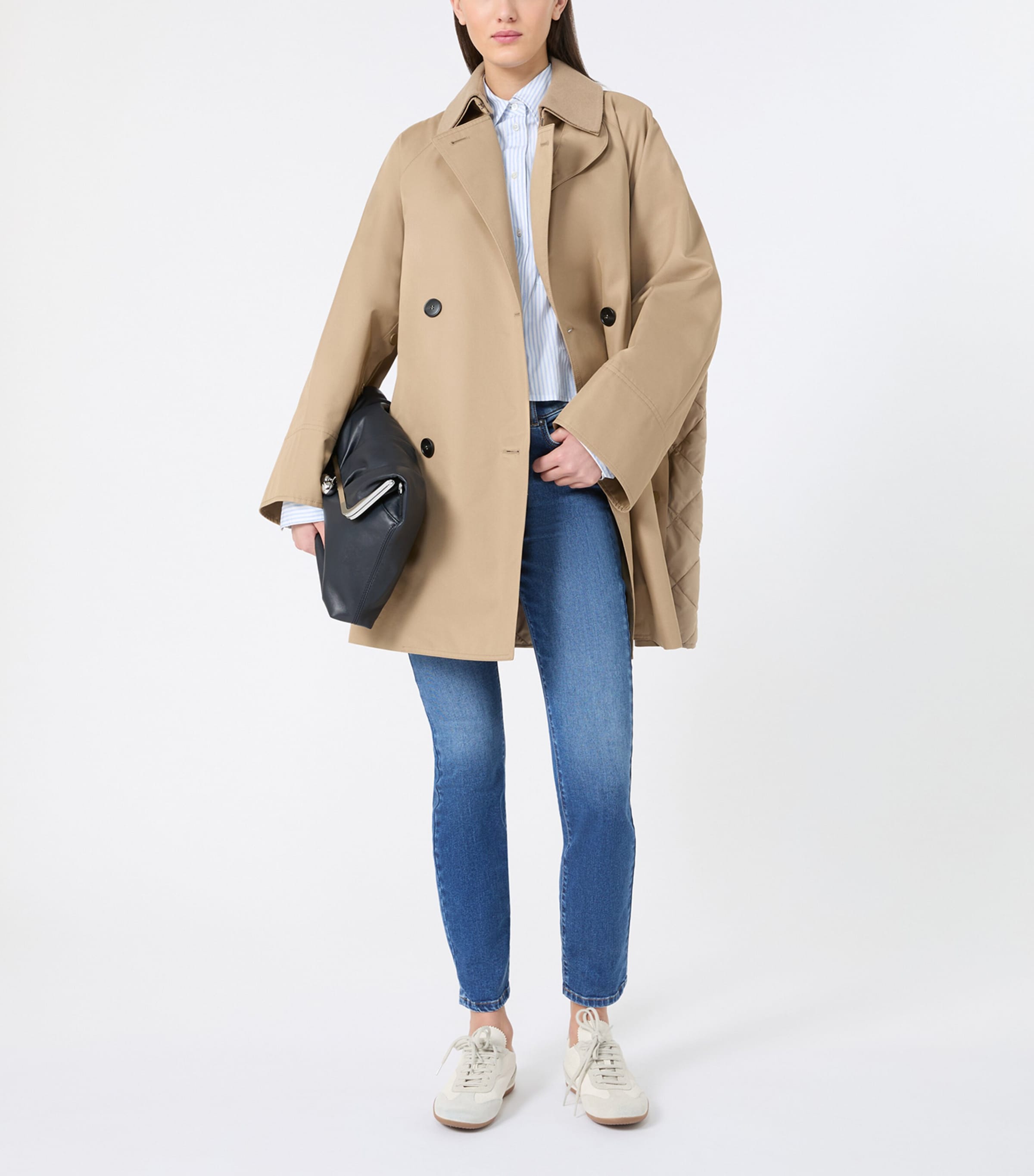 Weekend Max Mara Womens Water-Repellent Gabardine Trench Coat Hazelnut Brown Image 5