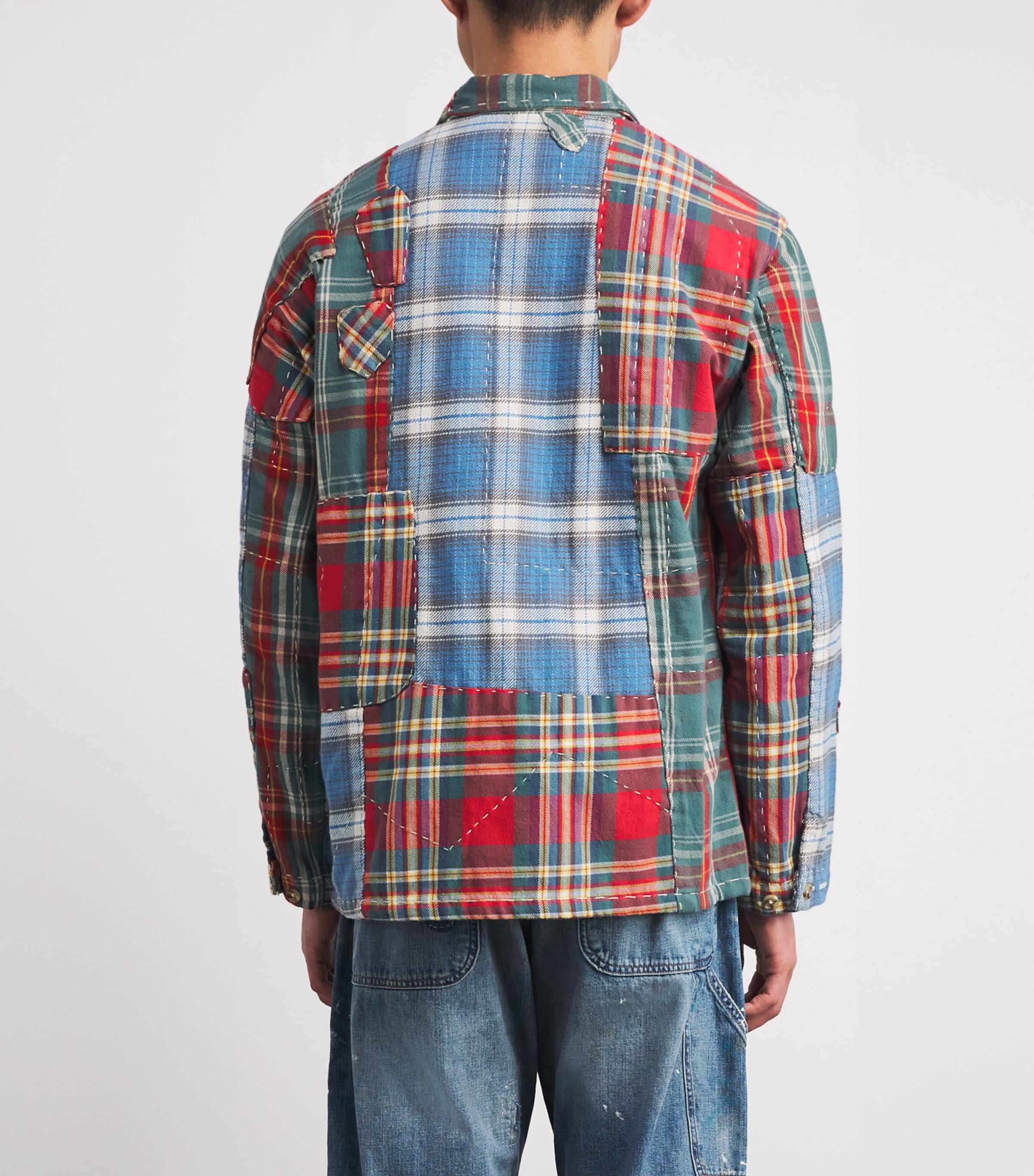 Cotton Flannel Patchwork Overshirt MULTI Image 4