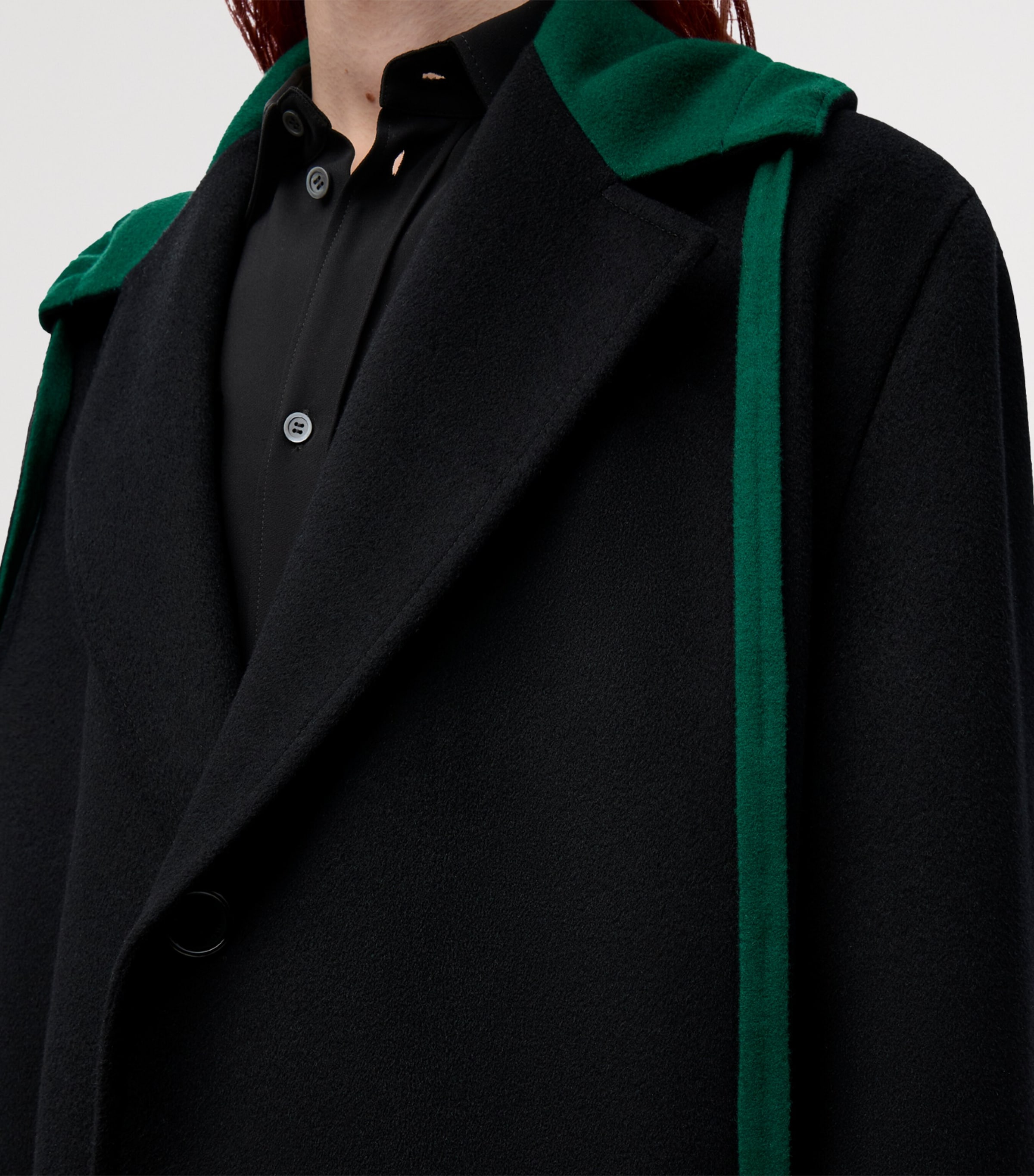 Wool-Cashmere Duffle Coat BLACK/GREEN Image 2