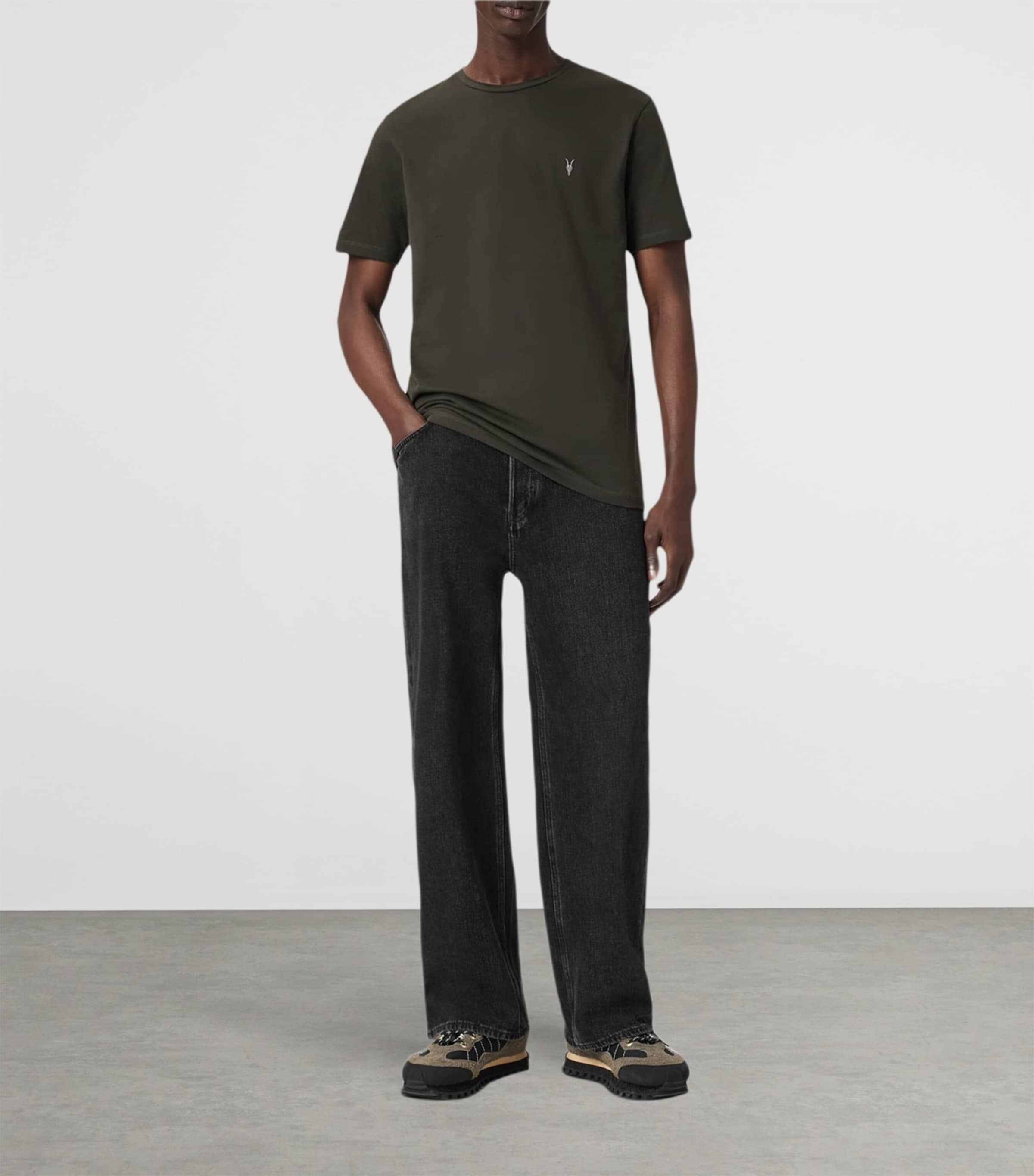 Cotton Brace T-Shirt (Pack of 3) GREEN/GREEN/BLK Image 2