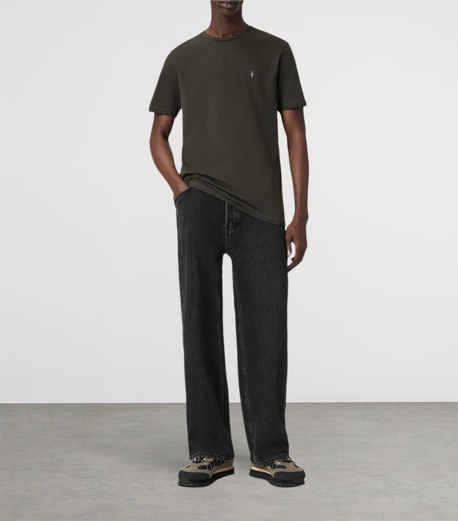 Cotton Brace T-Shirt (Pack of 3) GREEN/GREEN/BLK Image 2