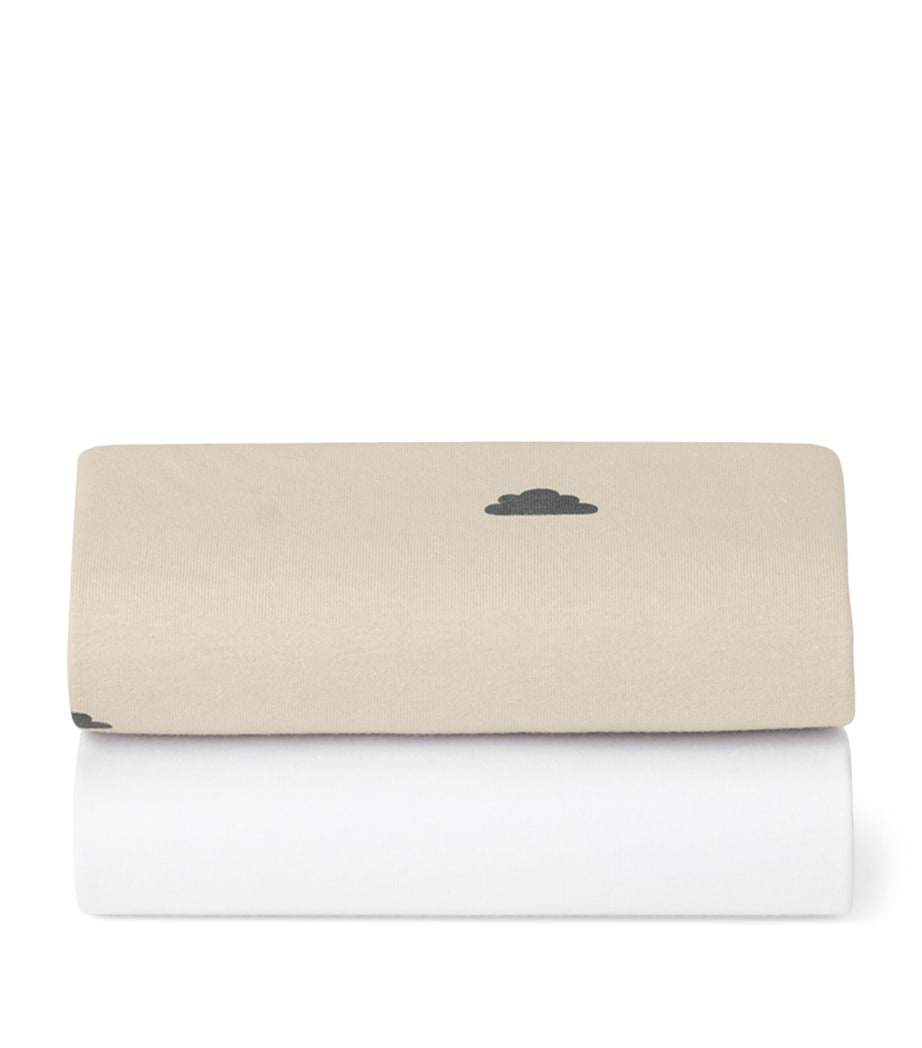 Snüz Moses Basket Fitted Sheets (Pack of 2) Sand Cloud Image 1