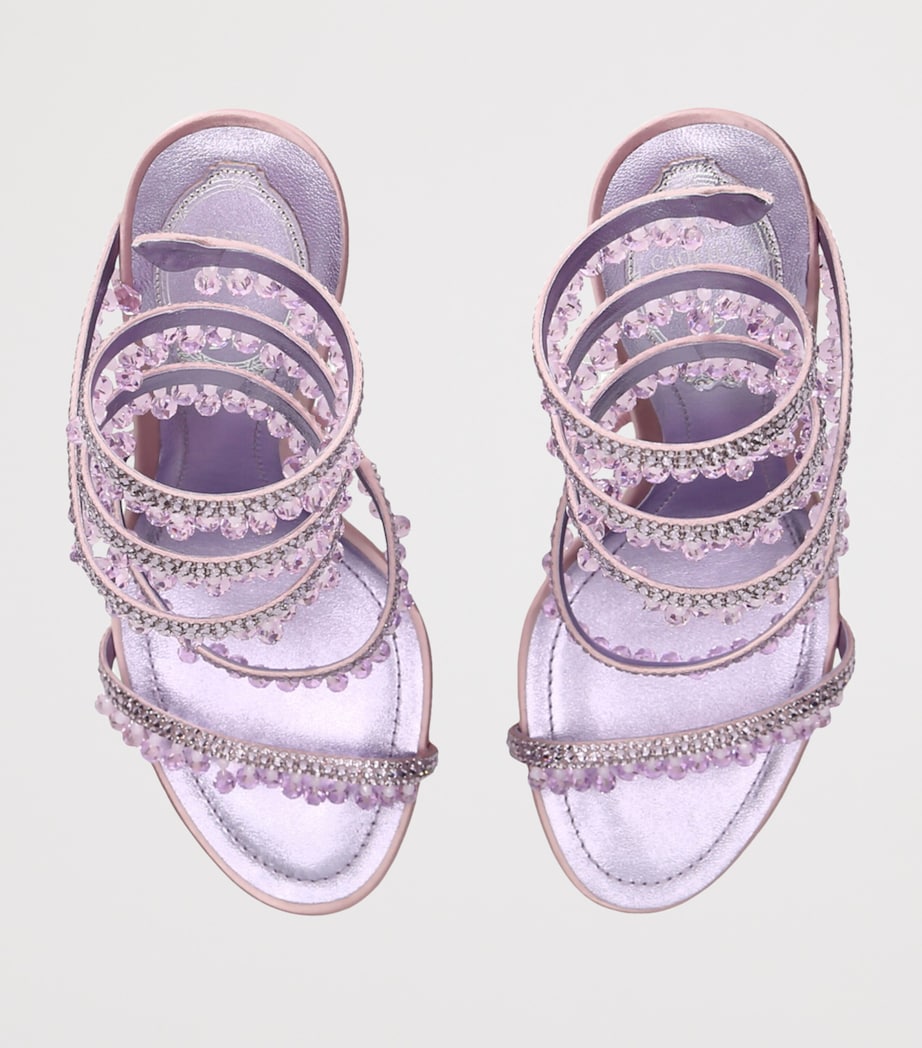 Embellished Chandelier Sandals 105 LILAC Image 4