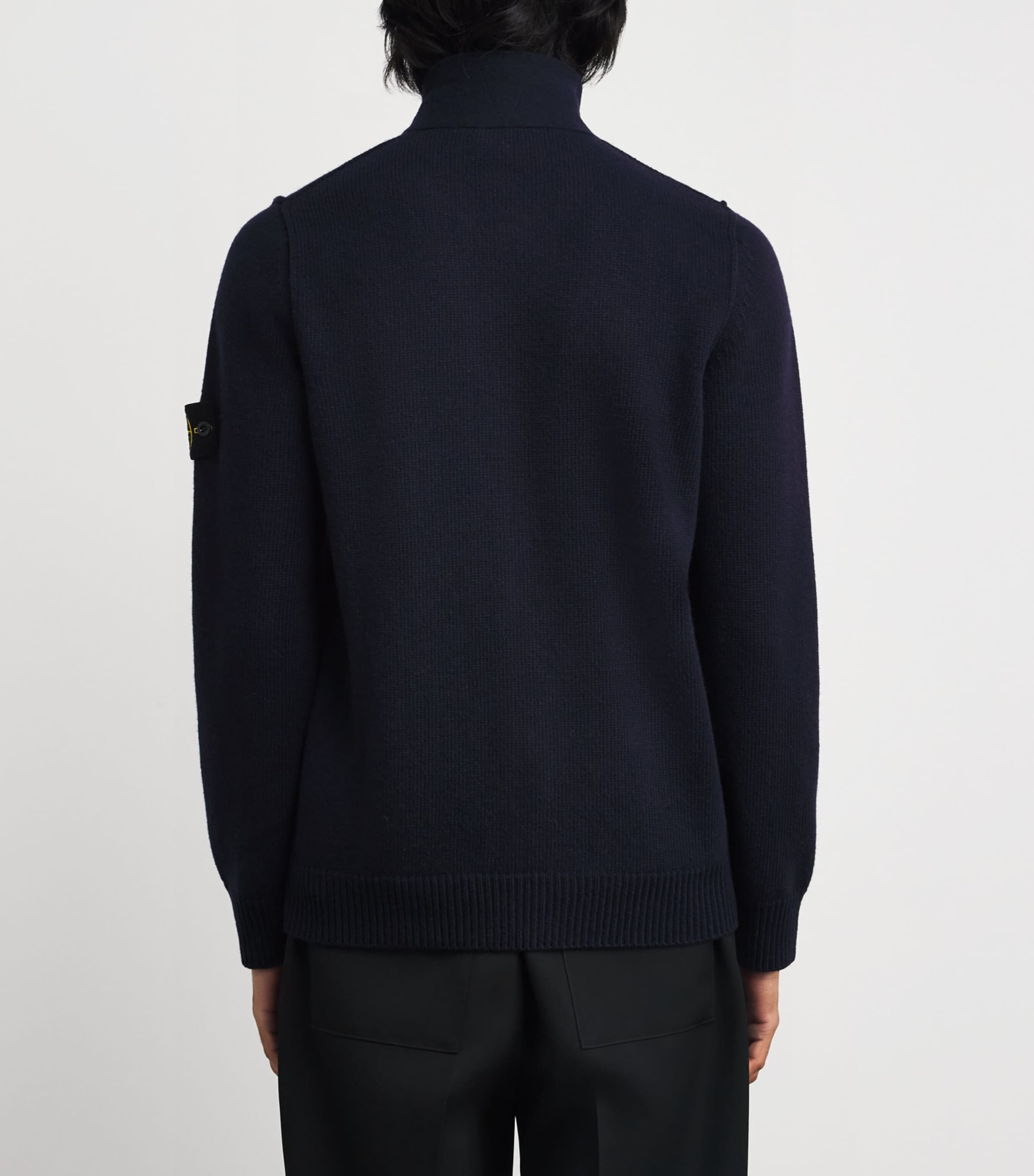 Wool-Blend Zip-Up Cardigan V0020 Image 4