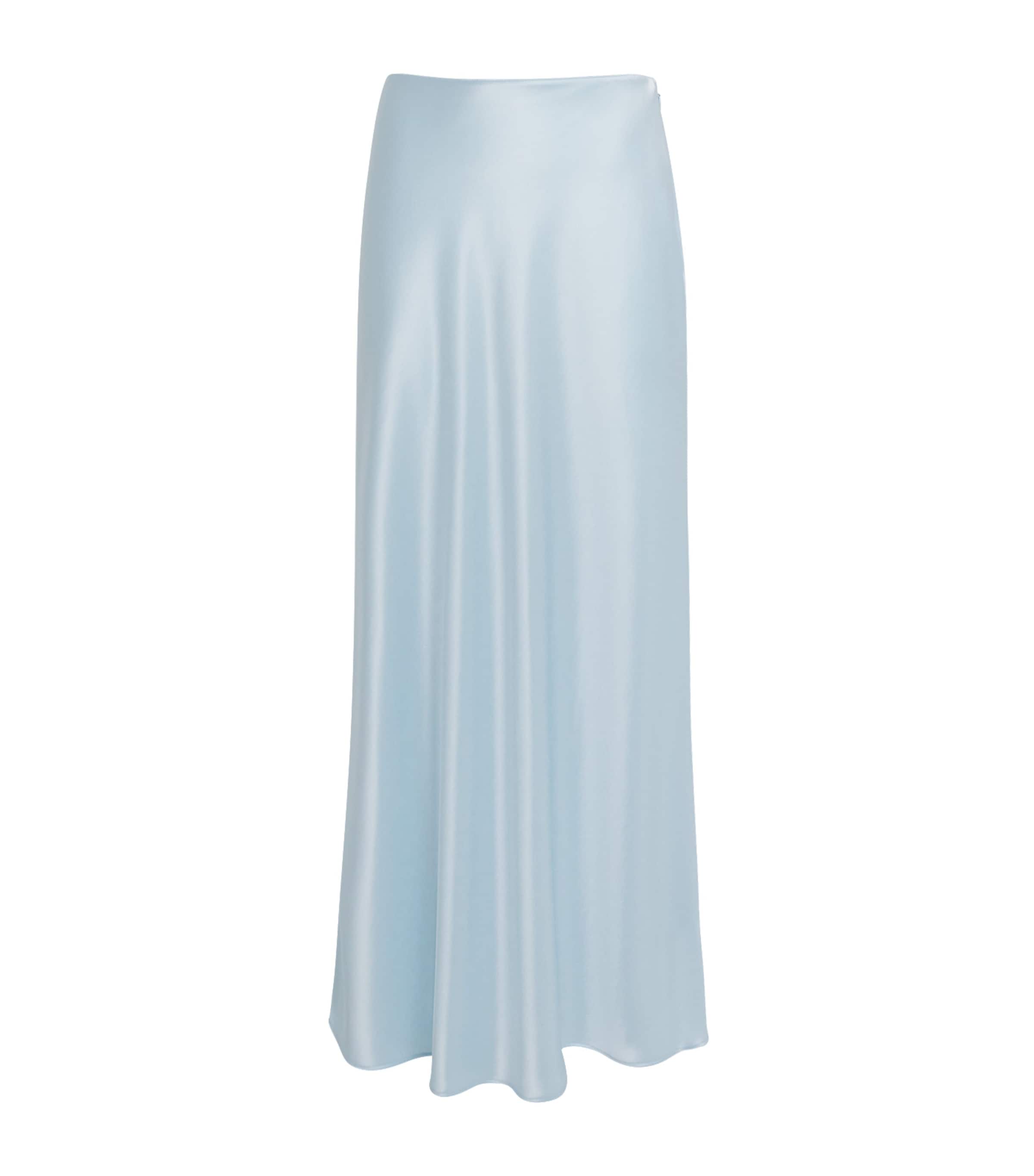 Camilla And Marc Satin Chimera Maxi Skirt In Blue