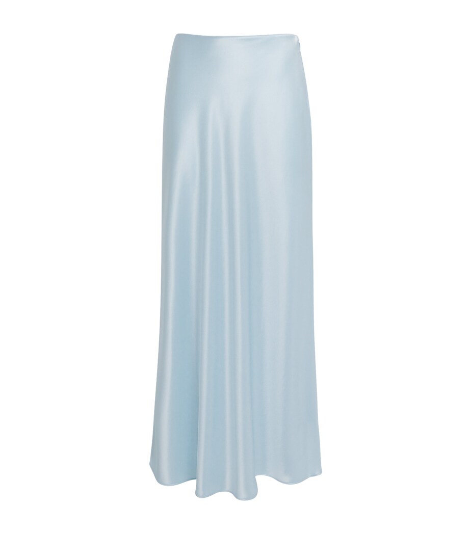CAMILLA AND MARC Womens Satin Chimera Maxi Skirt Misty Blue Image 1
