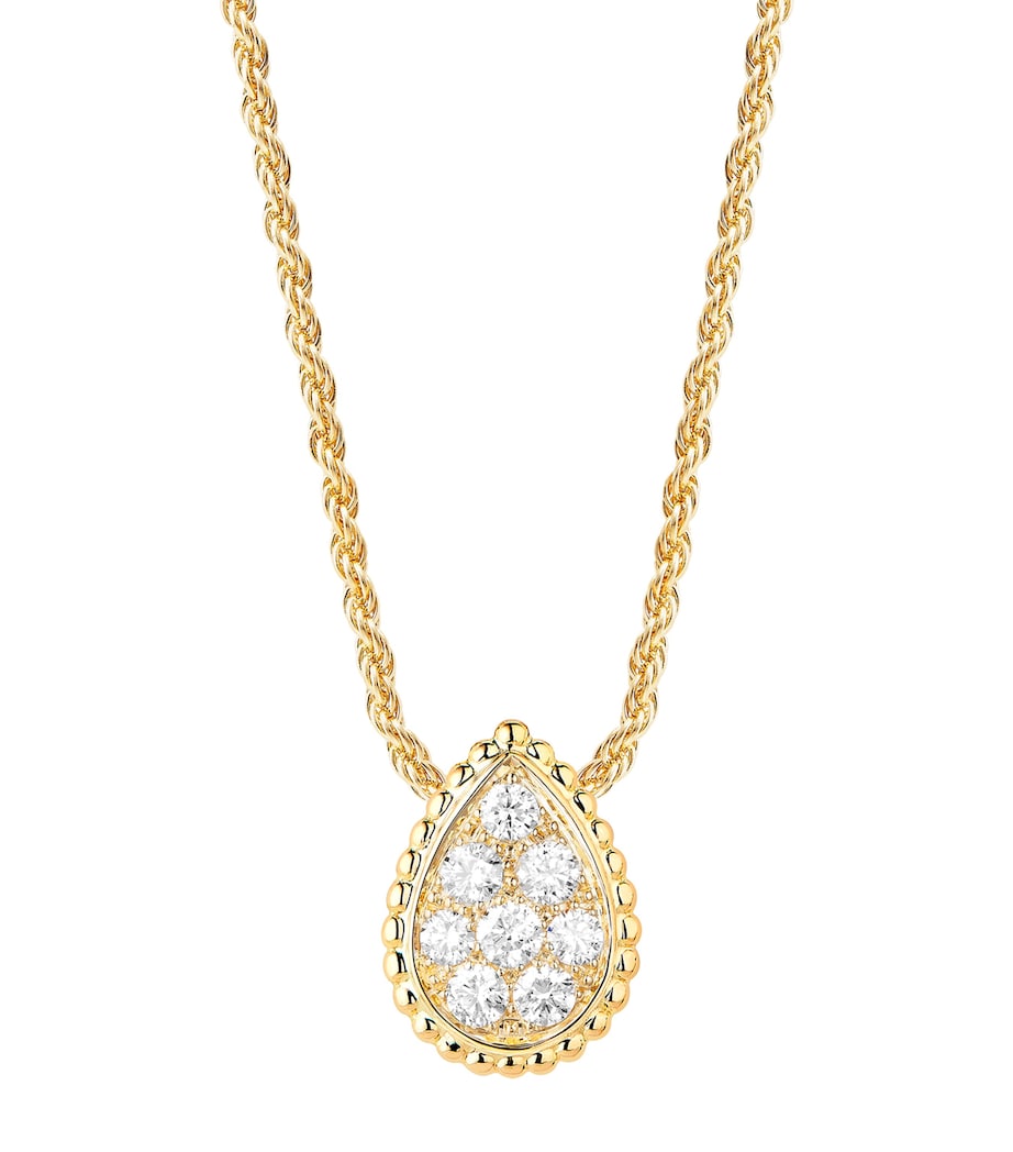 Small Yellow Gold and Diamond Serpent Bohème Motif Pendant YELLOW GOLD Image 3