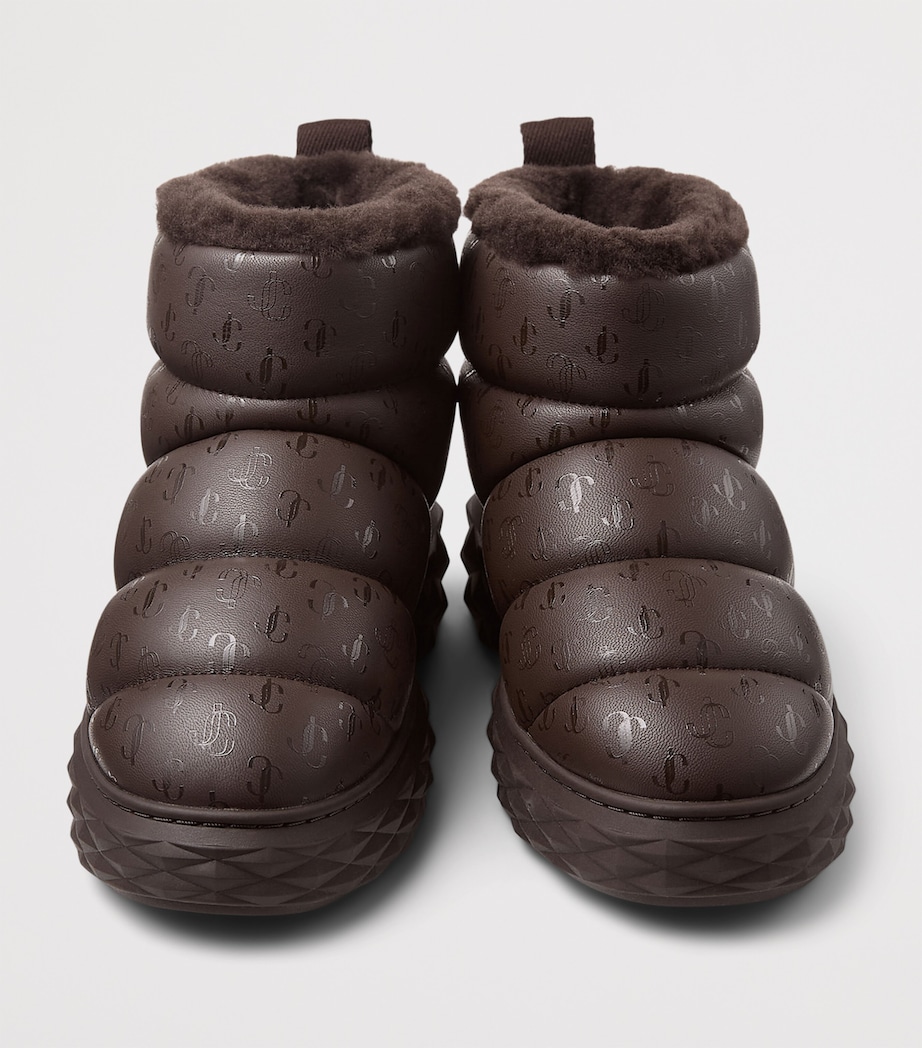 Xan Calfskin-Shearling Snow Boots V CHOCOLATE MIX Image 3