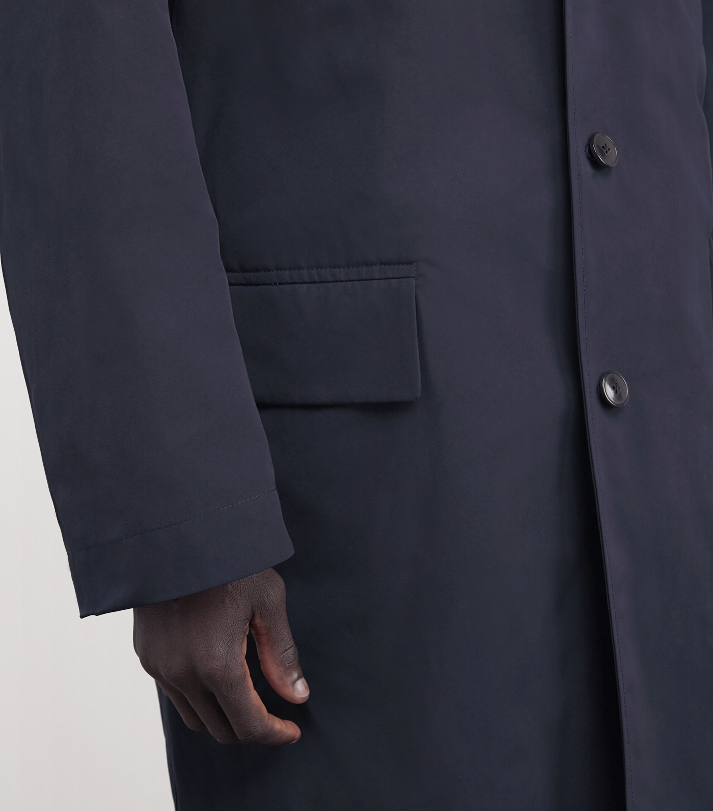DRIES VAN NOTEN Mens Oversized Rinley Overcoat Navy Image 6
