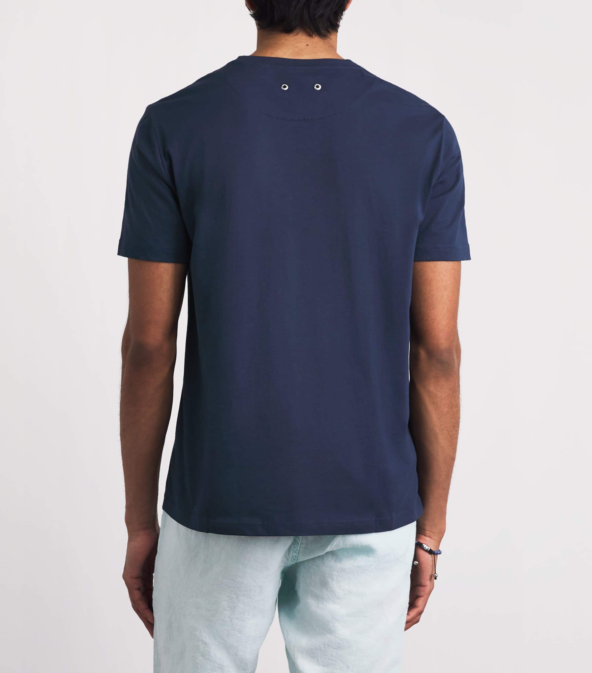 Vilebrequin Mens Organic Cotton Jersey Titan T-Shirt Bleu Marine Image 5