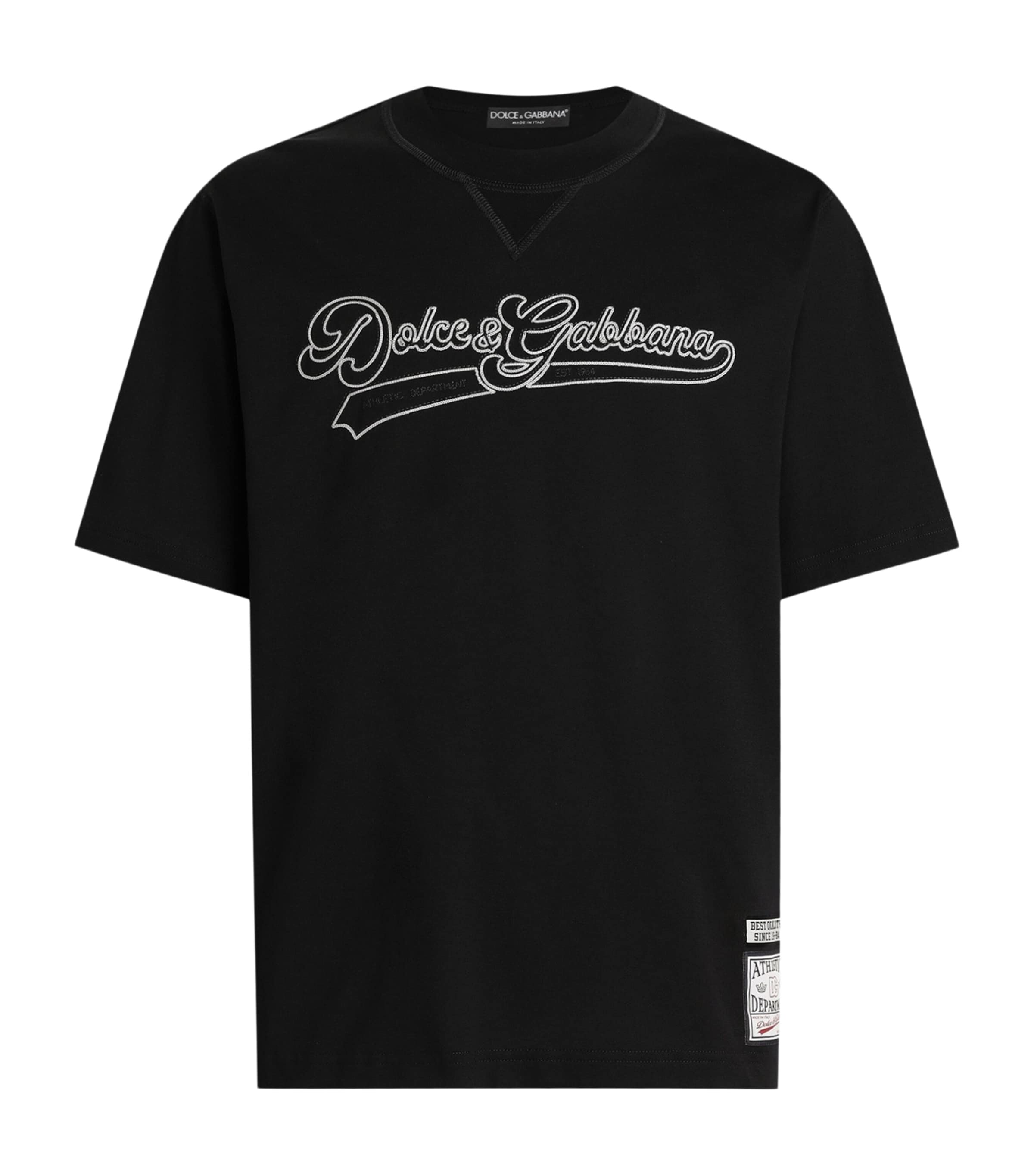 Cotton Embroidered Logo T-Shirt N0000-BLACK Image 1