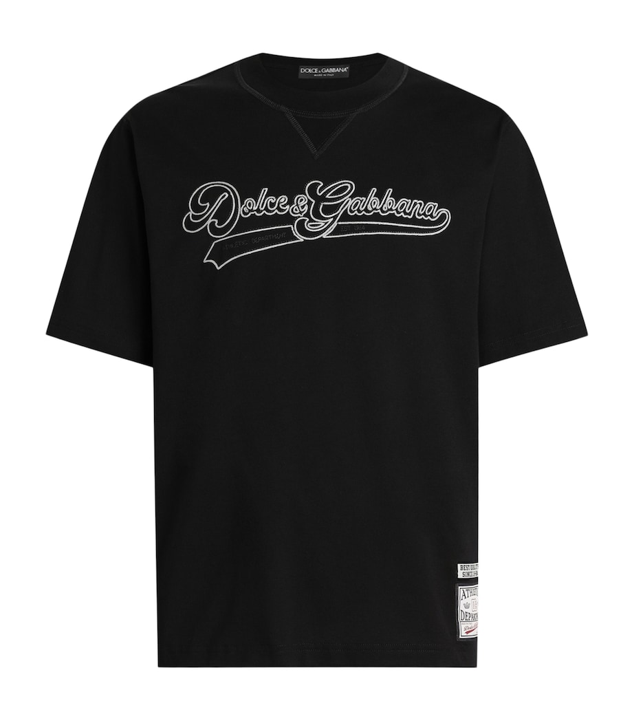 Cotton Embroidered Logo T-Shirt N0000-BLACK Image 1