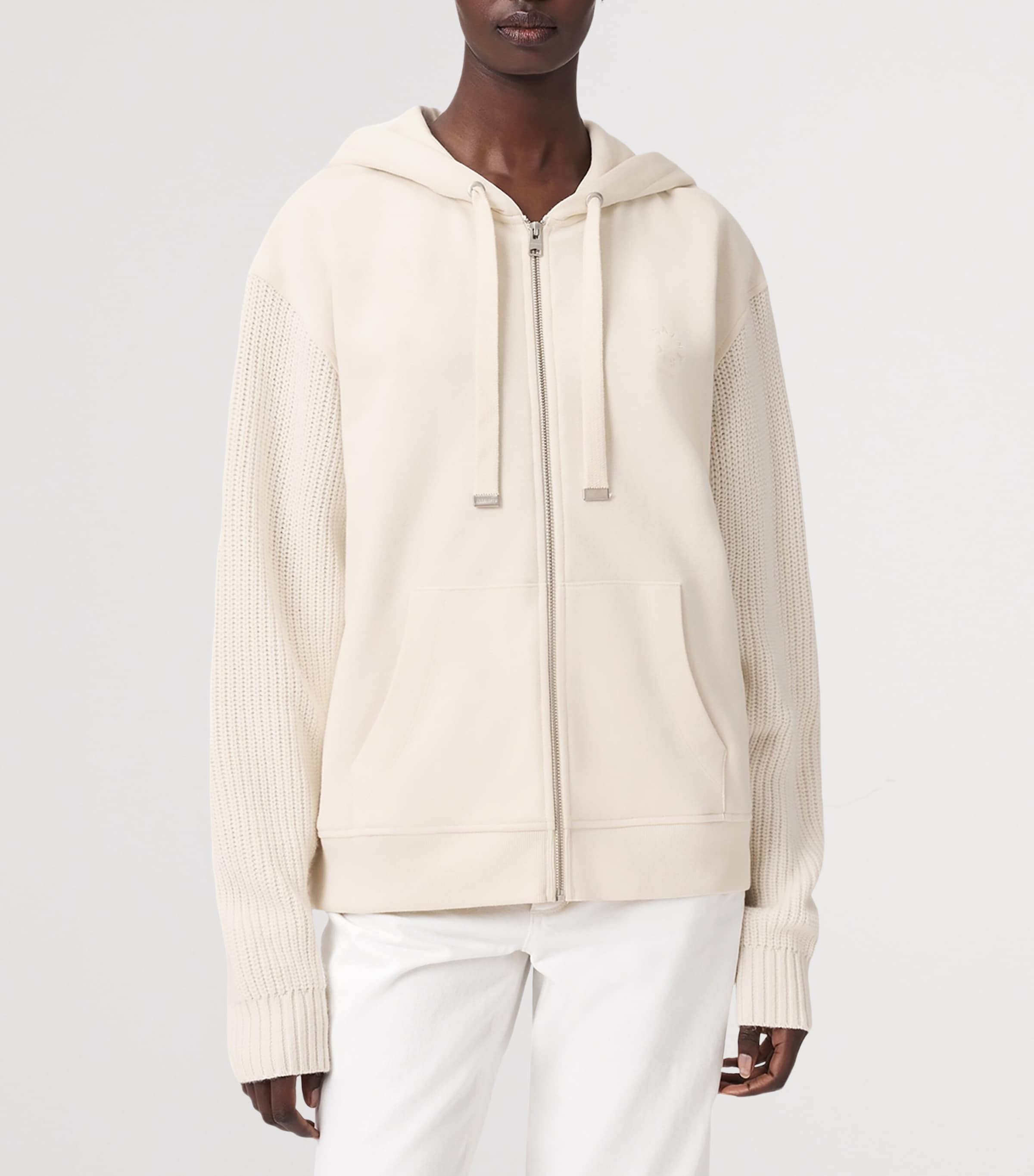 Amphie Knit Hoodie TOFU WHITE Image 4