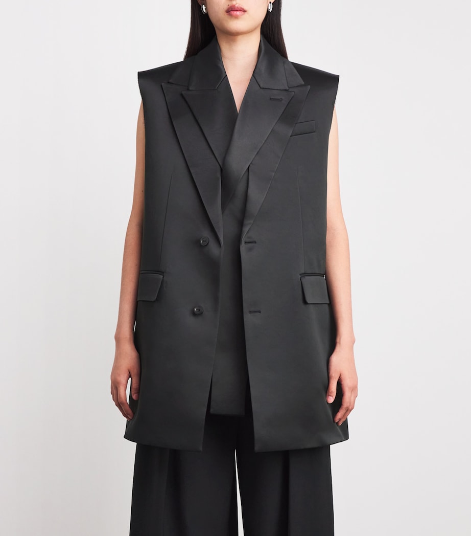 Double-Layer Sleeveless Jacket 00-BLACK Image 3