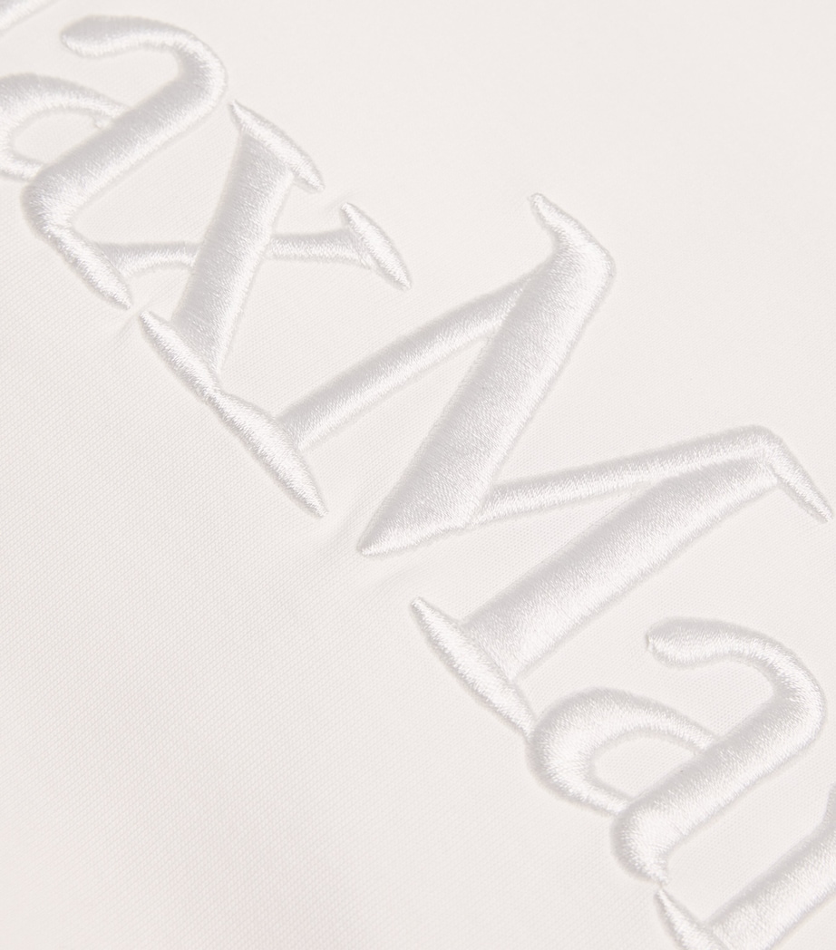 Cotton-Blend Logo Hoodie WHITE Image 5