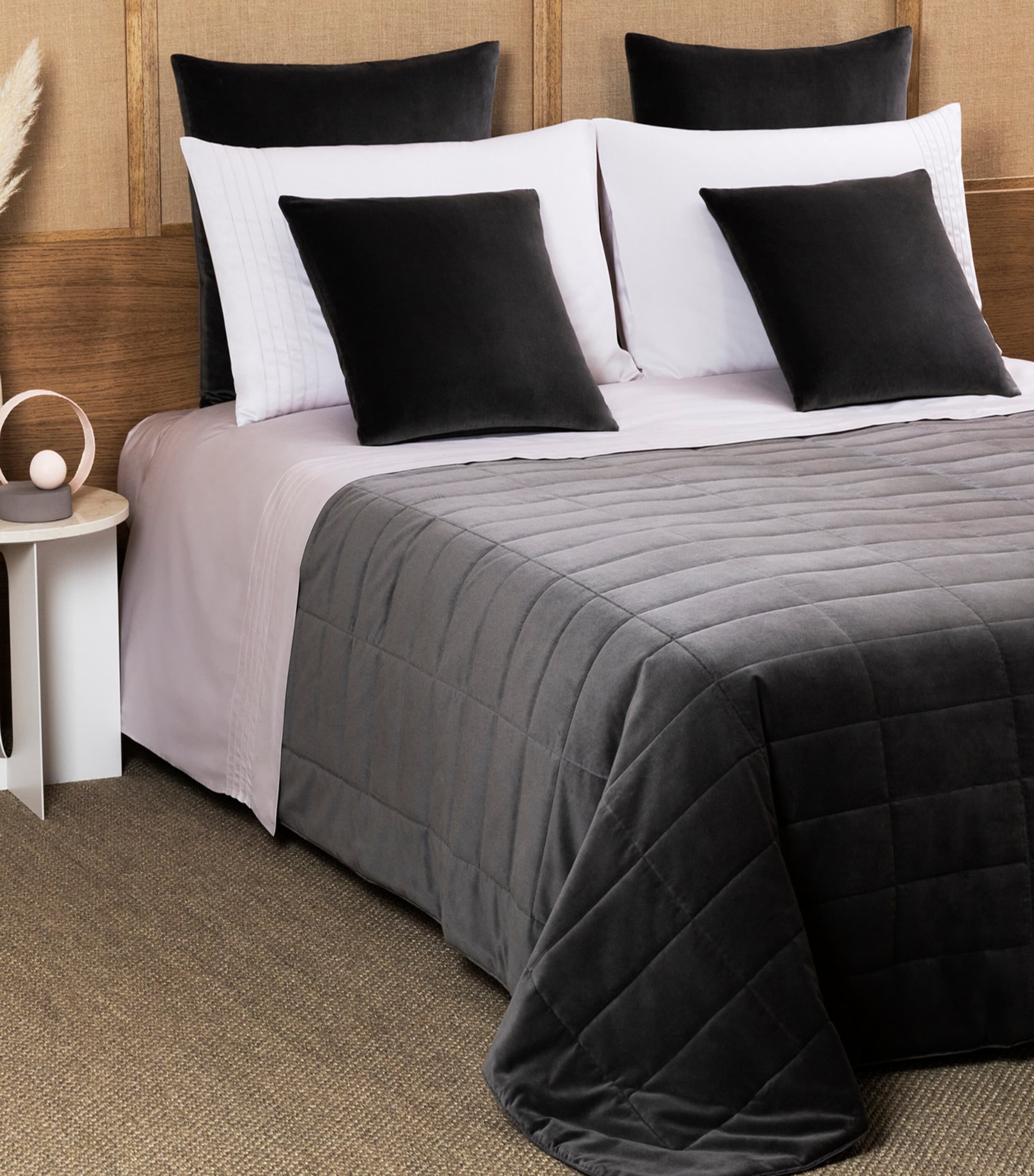 Luxury Velvet Cushion Cover (50cm x 50cm) 0209 - MAHOGANY GREY Image 3