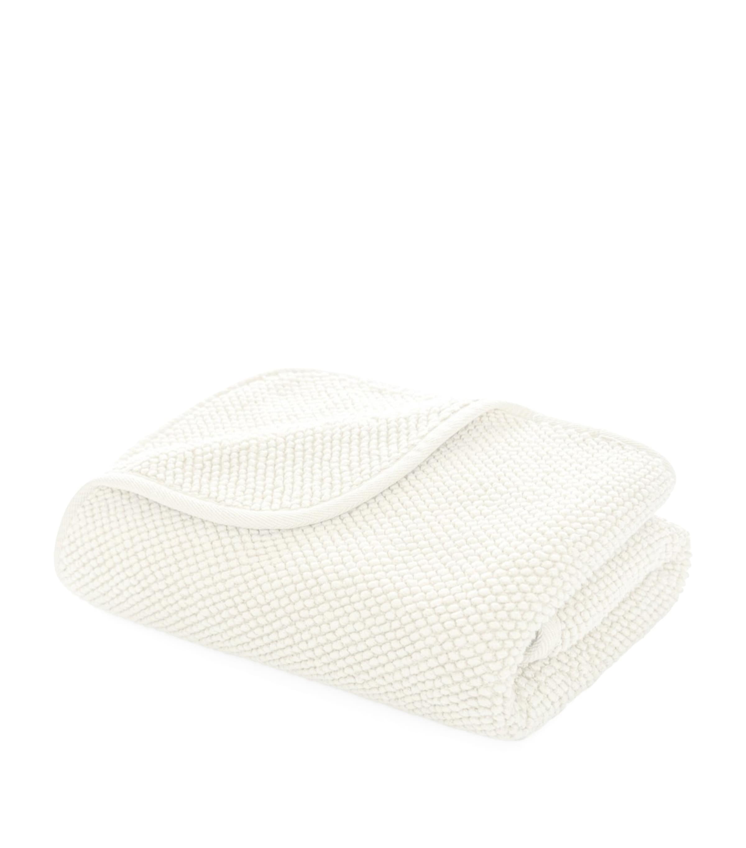 GRACCIOZA Cotton Pearls Bath Sheet (95cm x 150cm) Snow Image 3