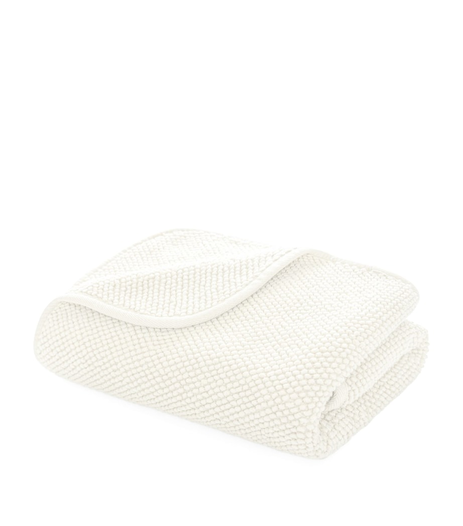 GRACCIOZA Cotton Pearls Bath Sheet (95cm x 150cm) Snow Image 3