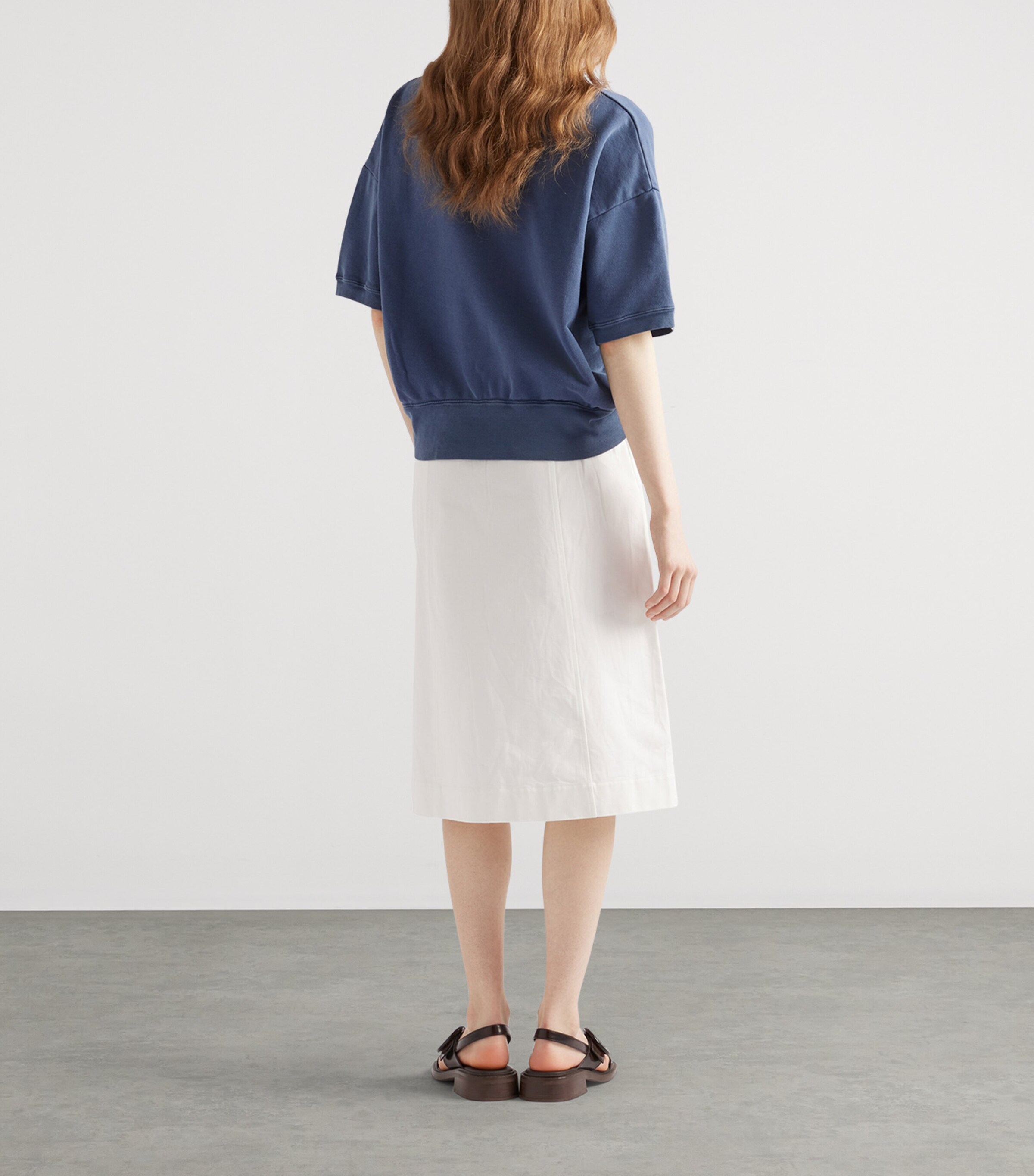 Short-Sleeve Logo Sweatshirt F0124 Image 5