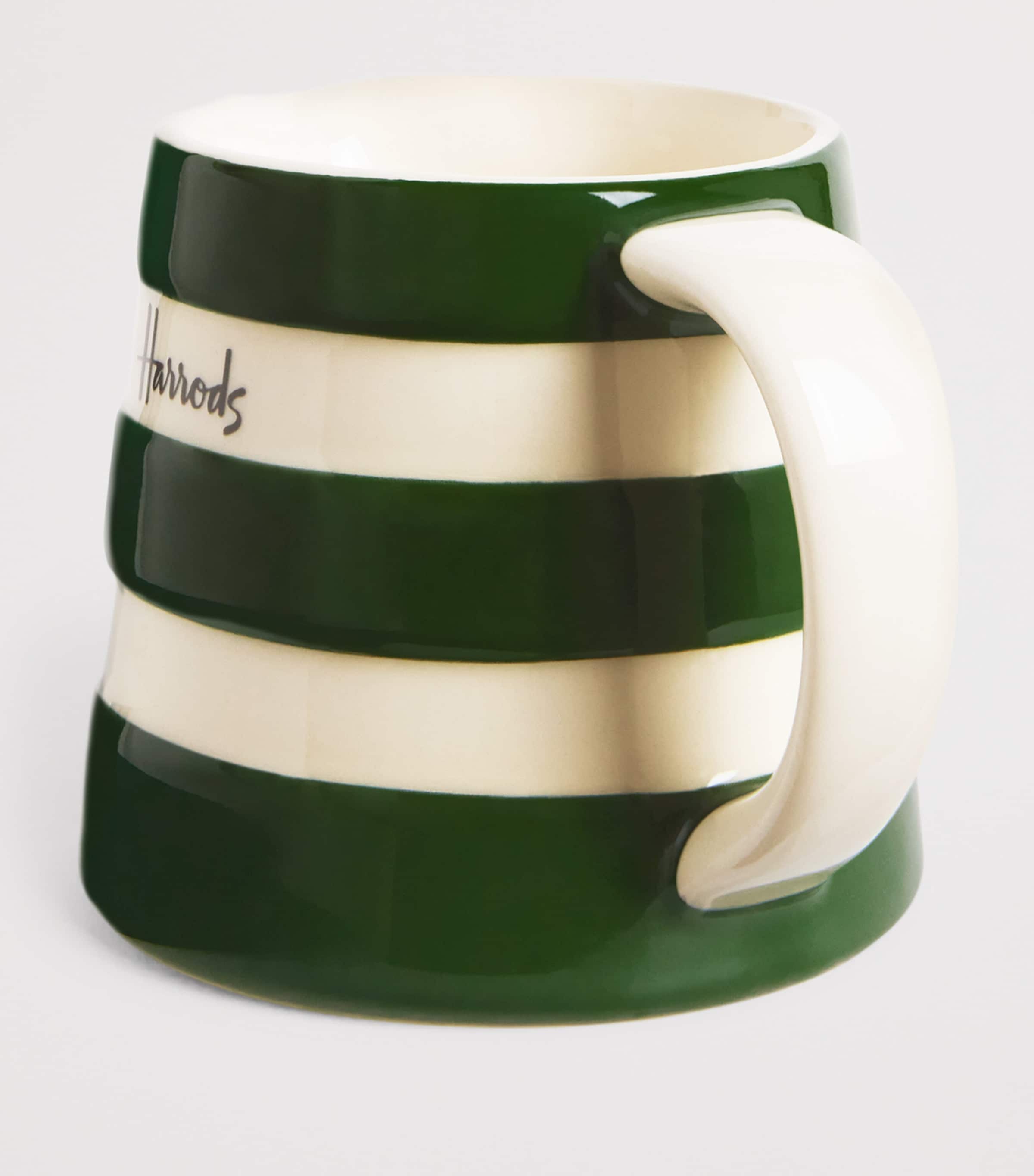 Harrods Small Cornish Stripe Jug Green Image 2