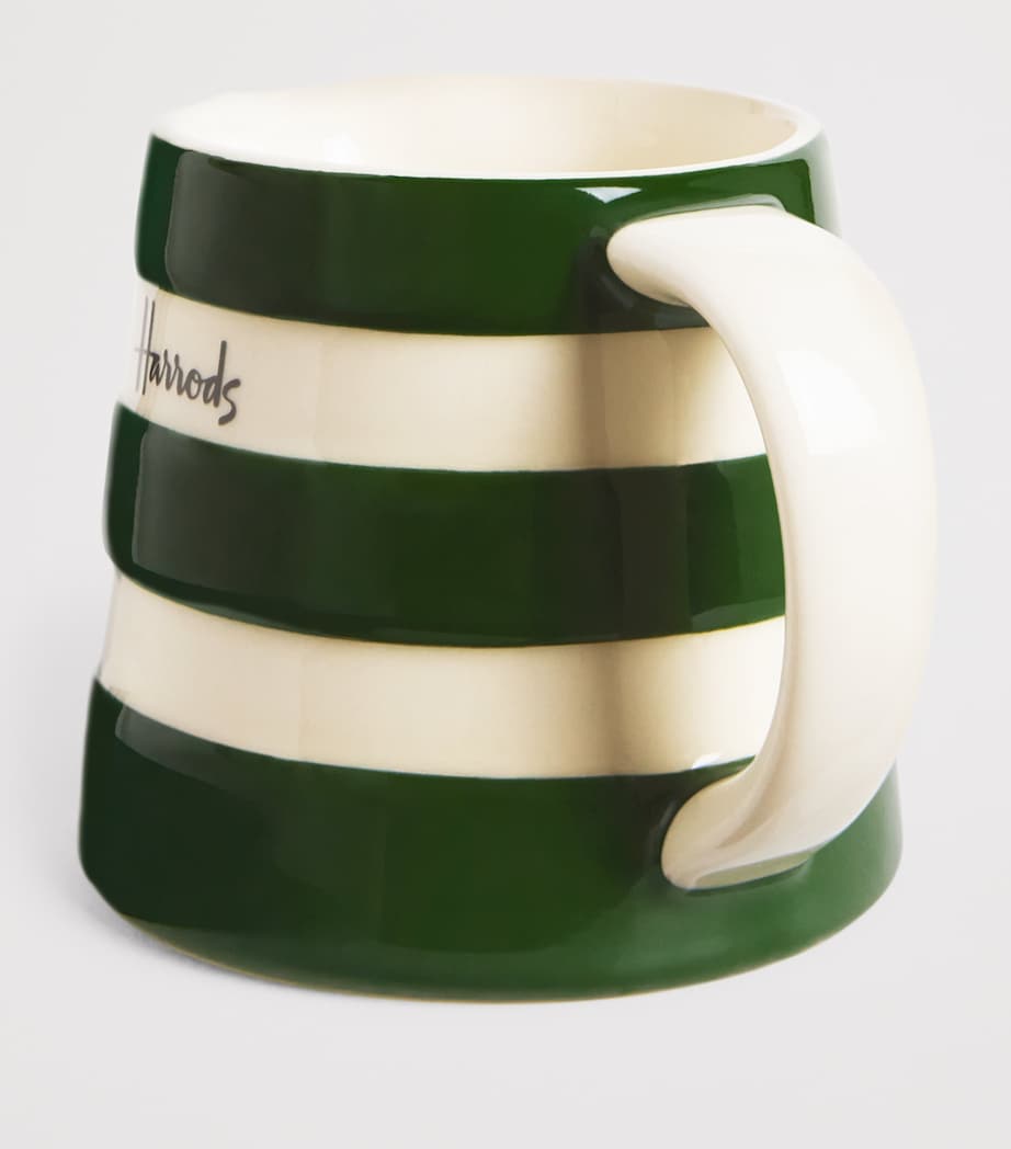 Harrods Small Cornish Stripe Jug Green Image 2