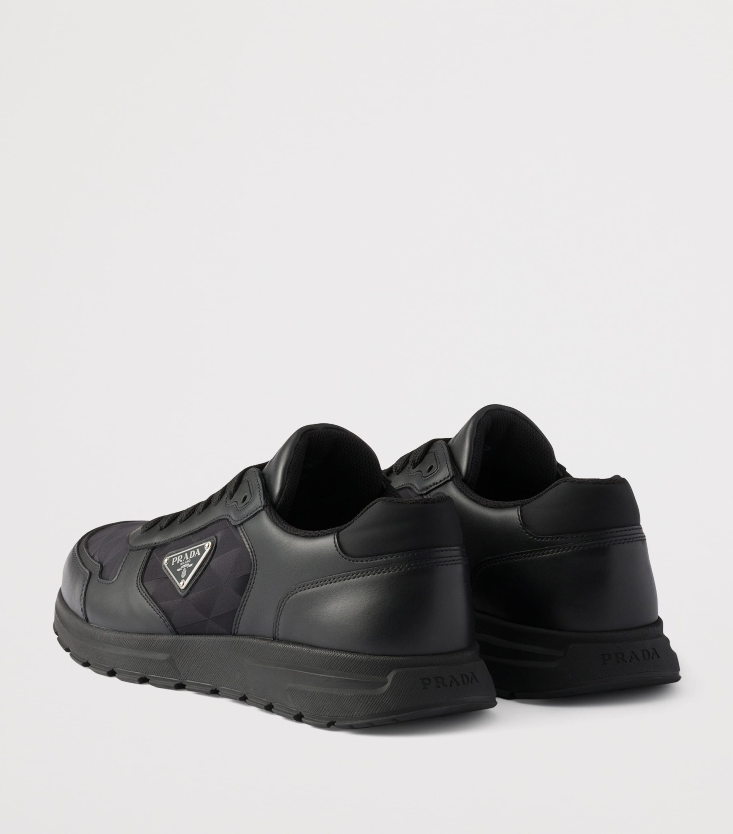 Re-Nylon and Leather Prax 2.0 Low-Top Sneakers F0002 Image 4