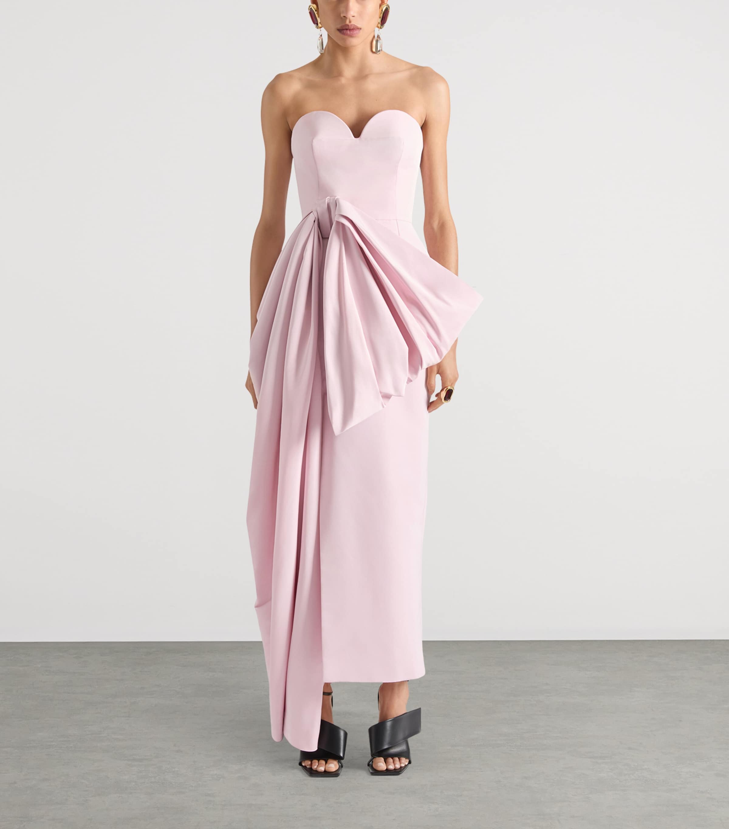 Cady Bow Maxi Dress LIGHT PINK Image 2