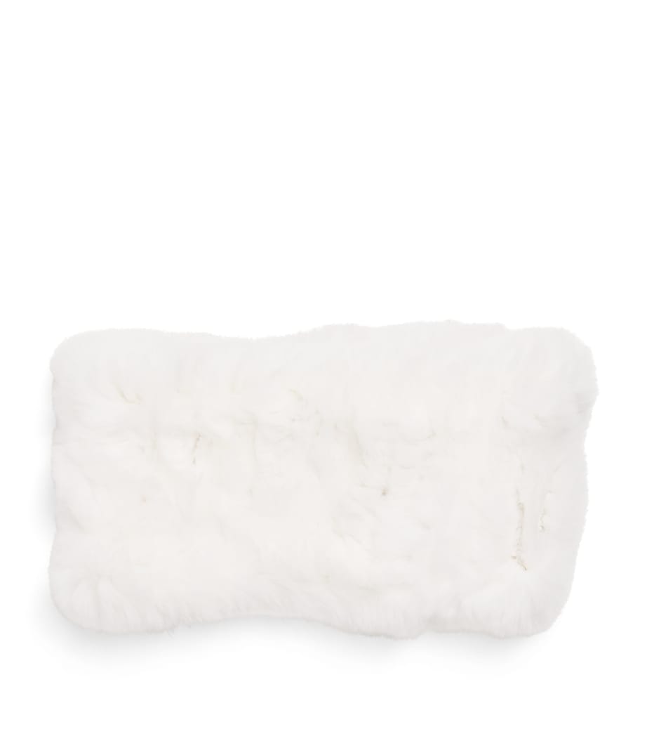 Rabbit Fur Headband C10WHITE Image 1